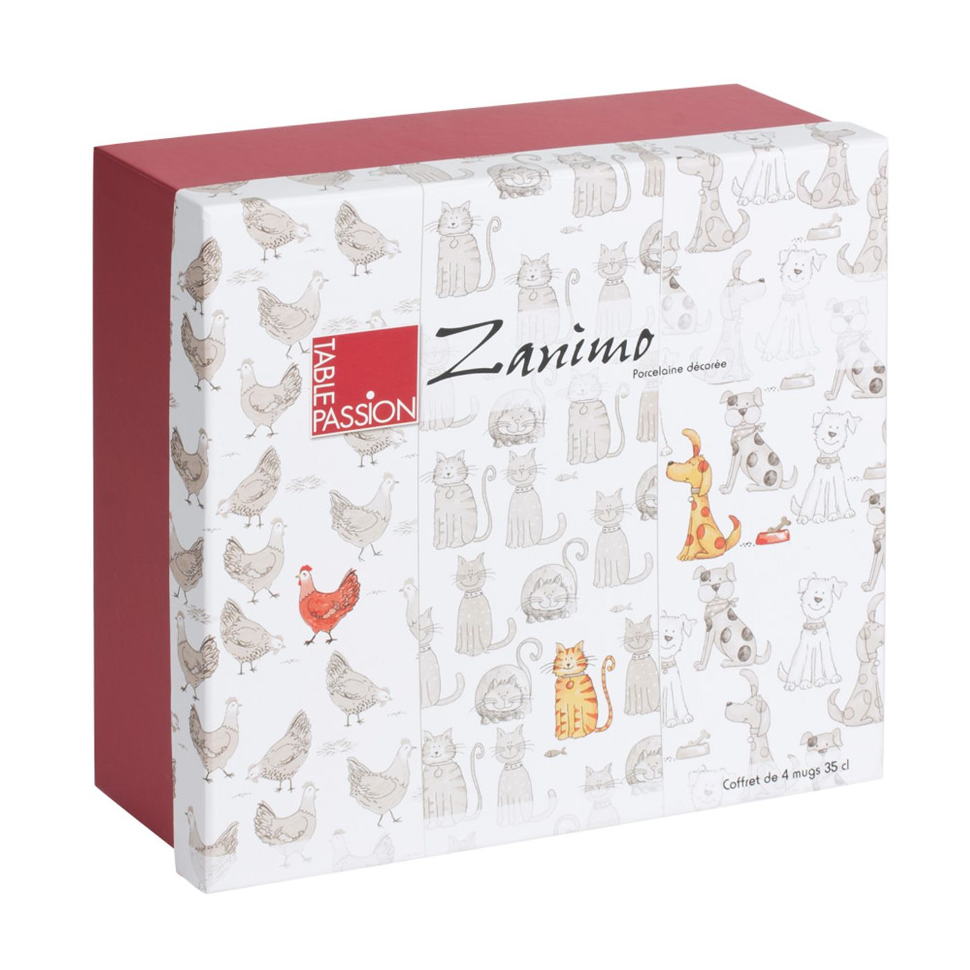 Coffret de 4 mugs 35 cl