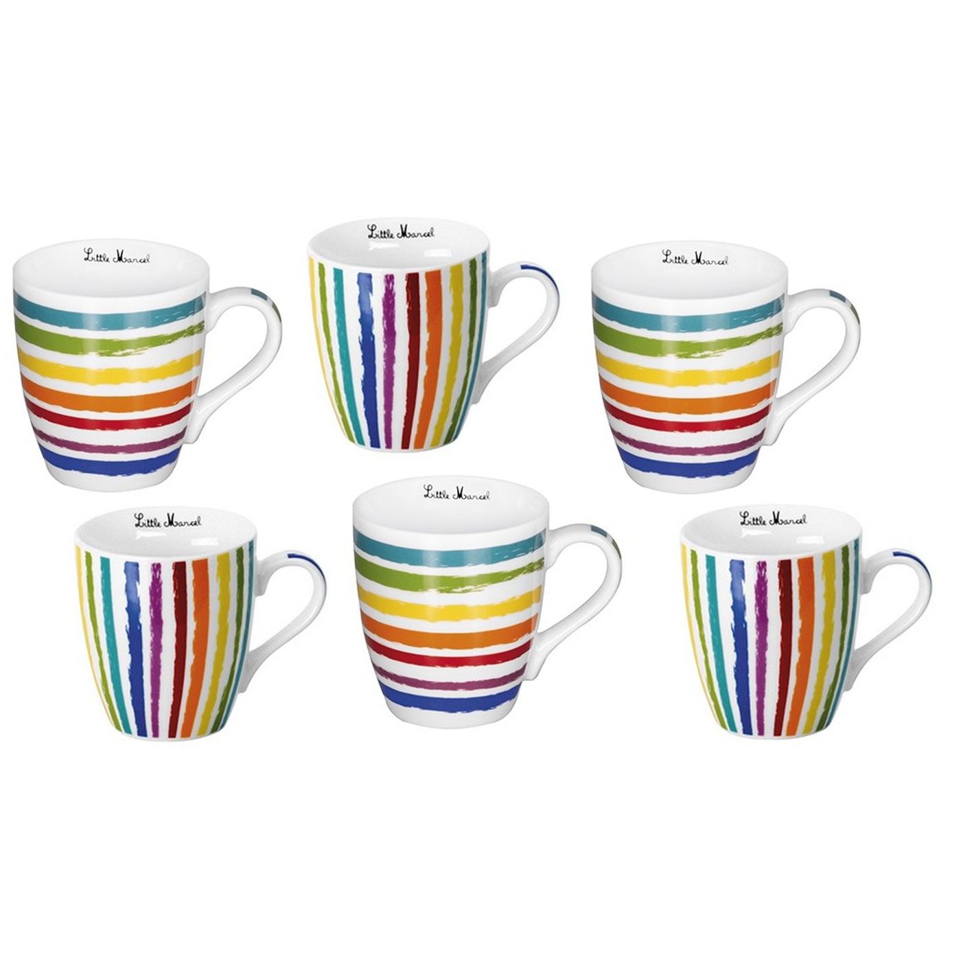 Coffret 6 tasses 23cl Little Marcel
