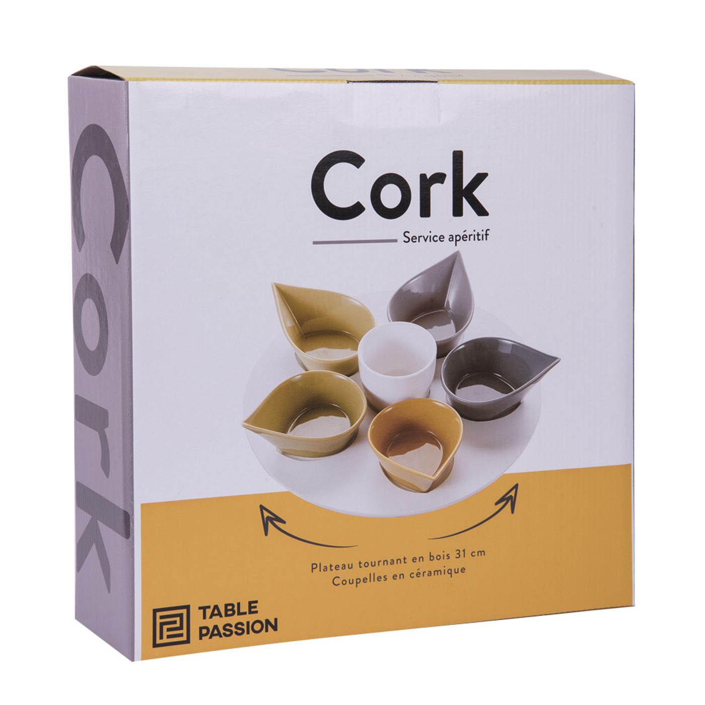 Plateau apéritif tournant cork