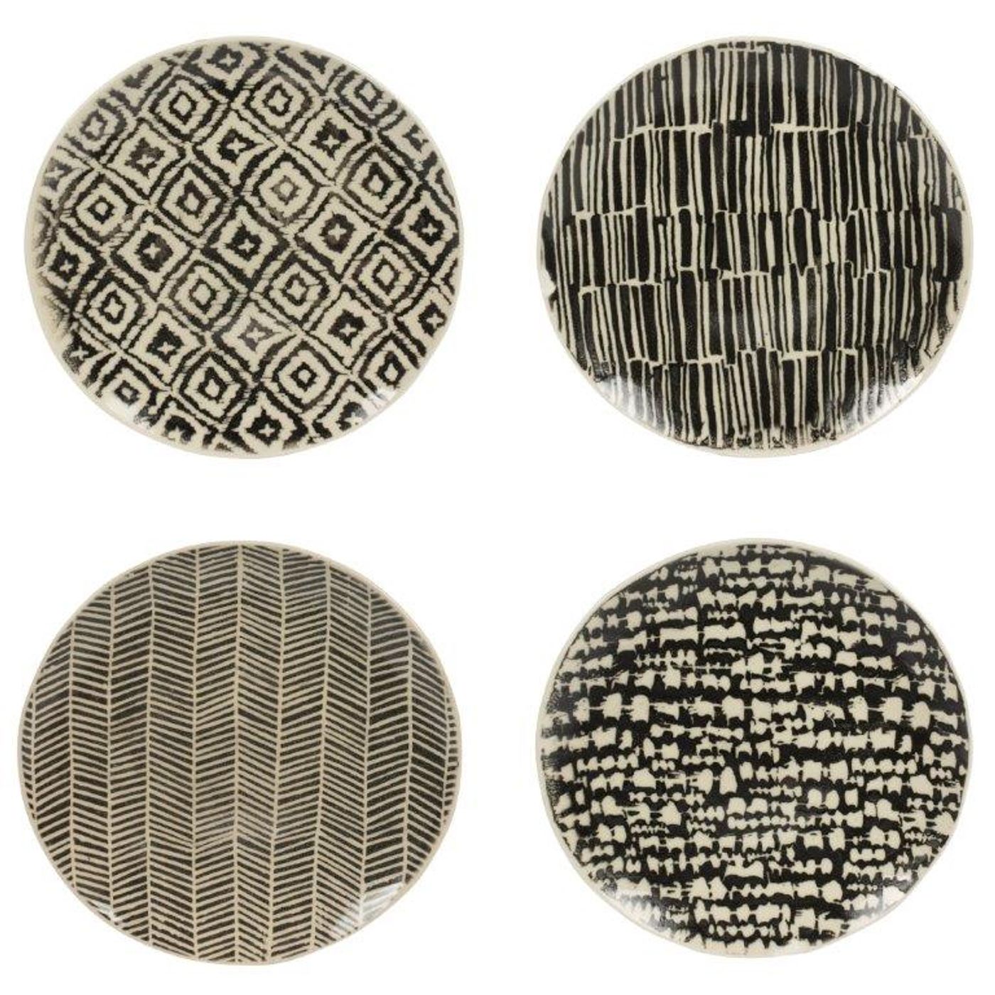 Coffret 4 assiettes plates BLACKSIGN