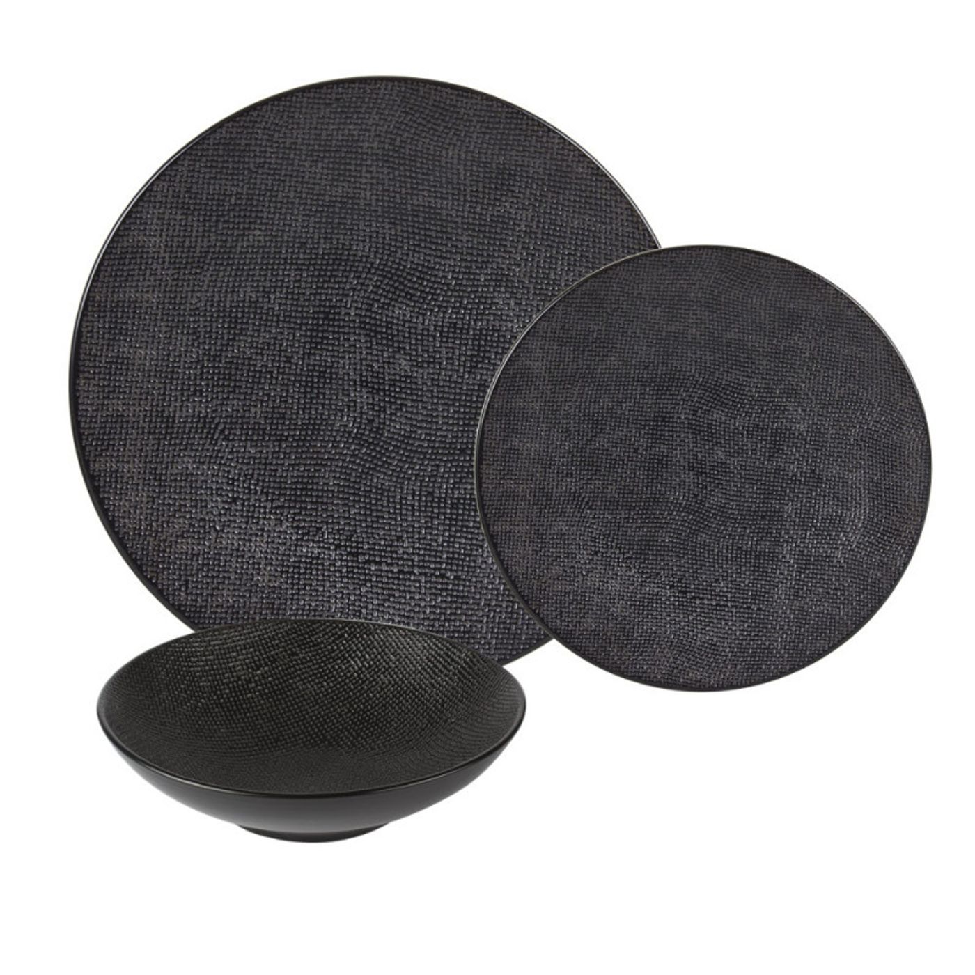 Assiette dessert VESUVIO noir 21 cm