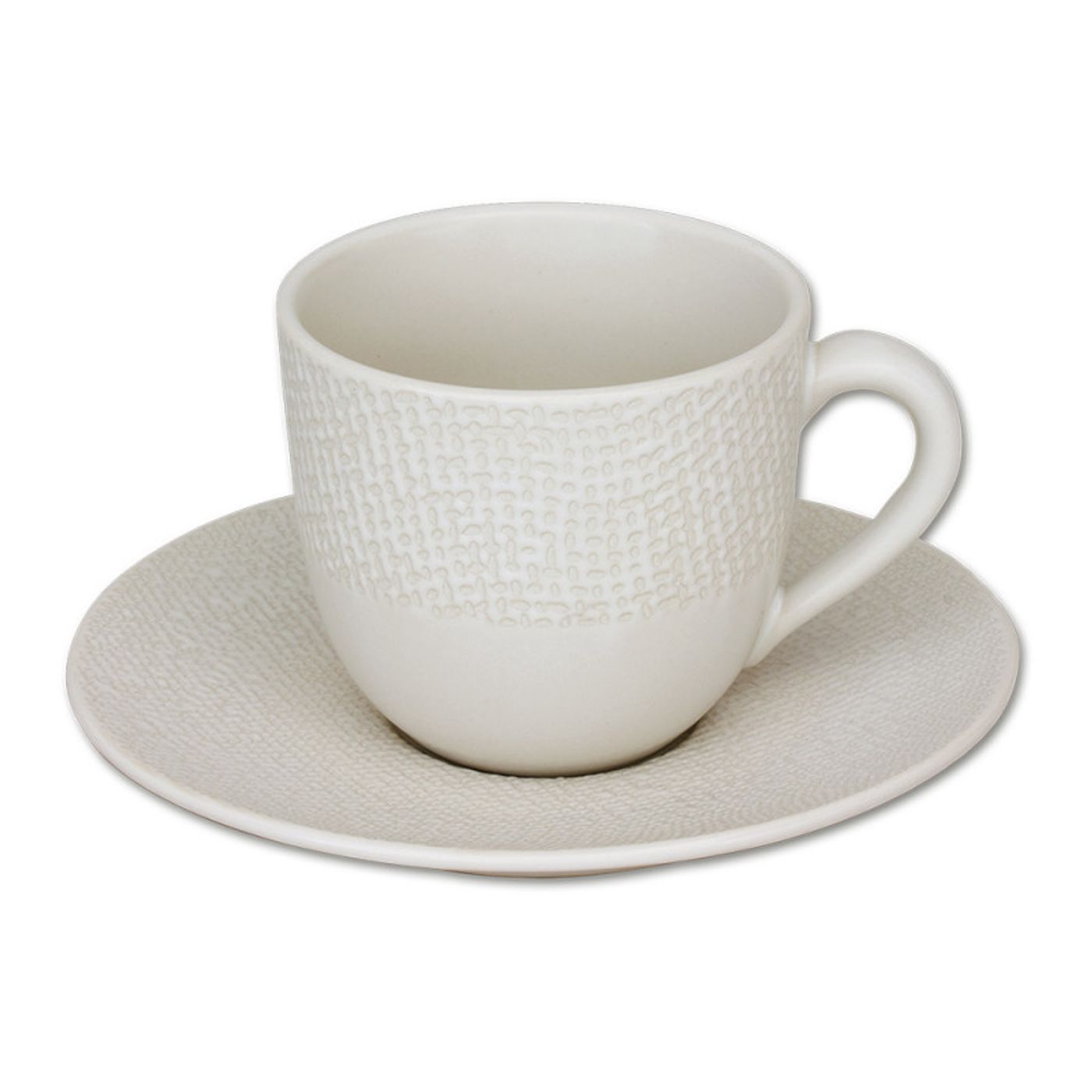 Tasse café 12 cl + soucoupe VESUVIO Ivoire