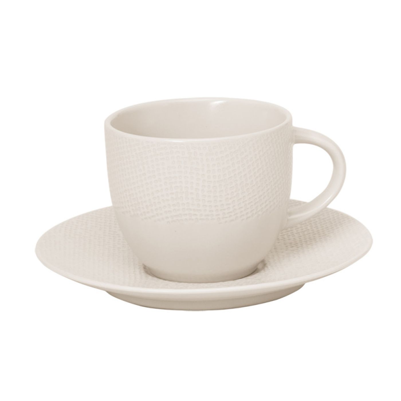 Tasse thé 22 cl + soucoupe VESUVIO Ivoire