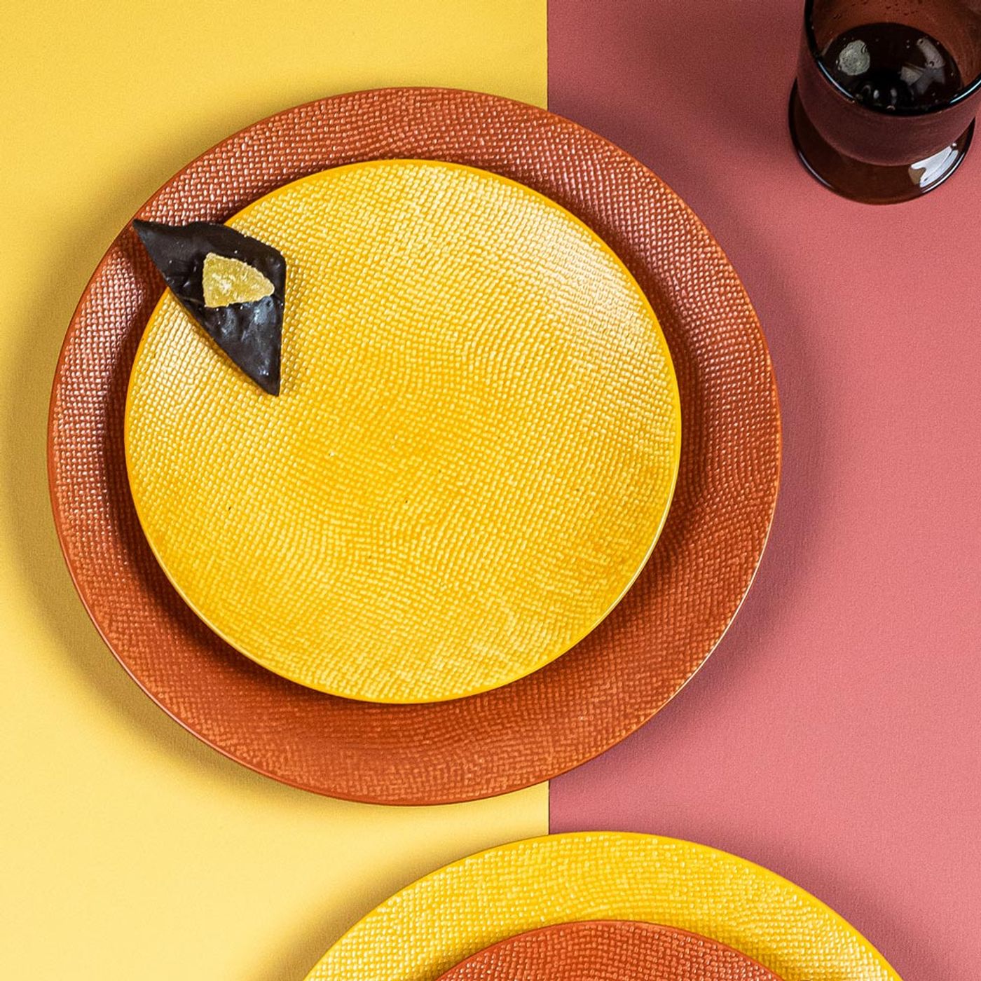 Assiette dessert vesuvio safran 21 cm