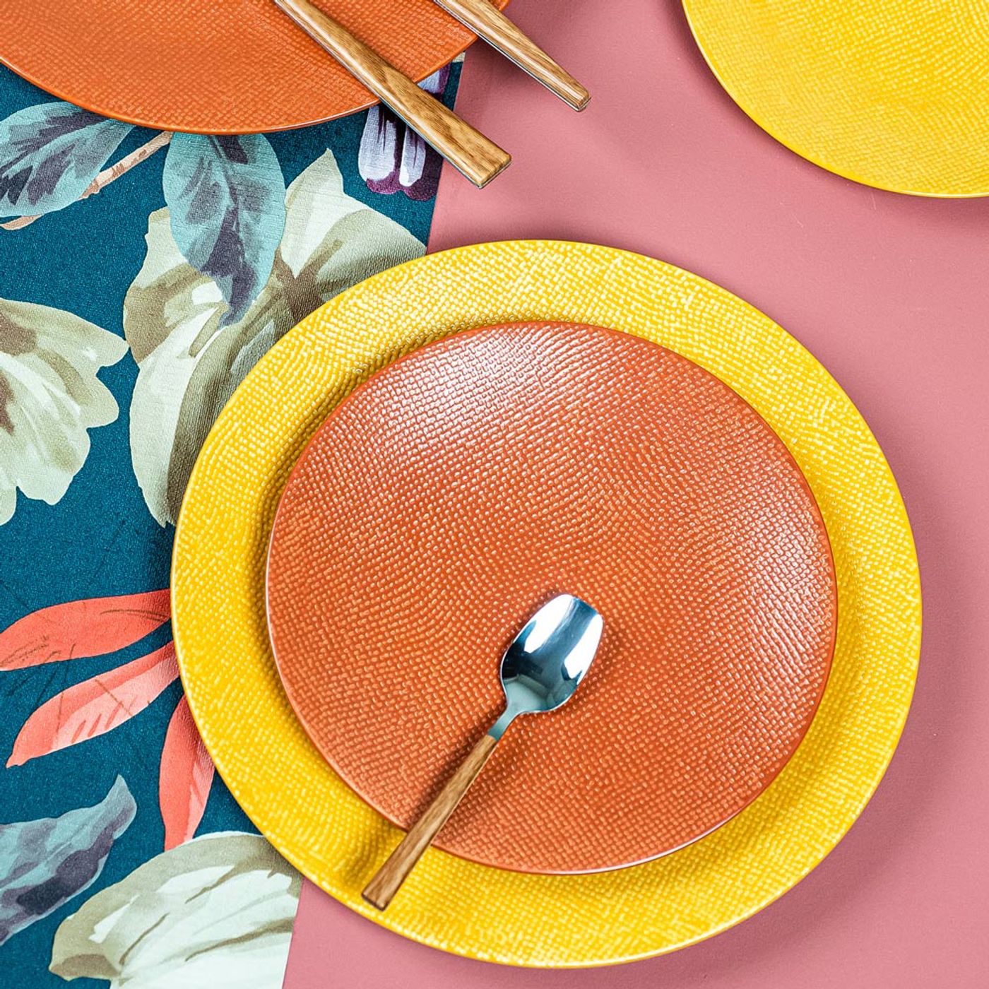 Assiette dessert vesuvio terracotta 21 cm