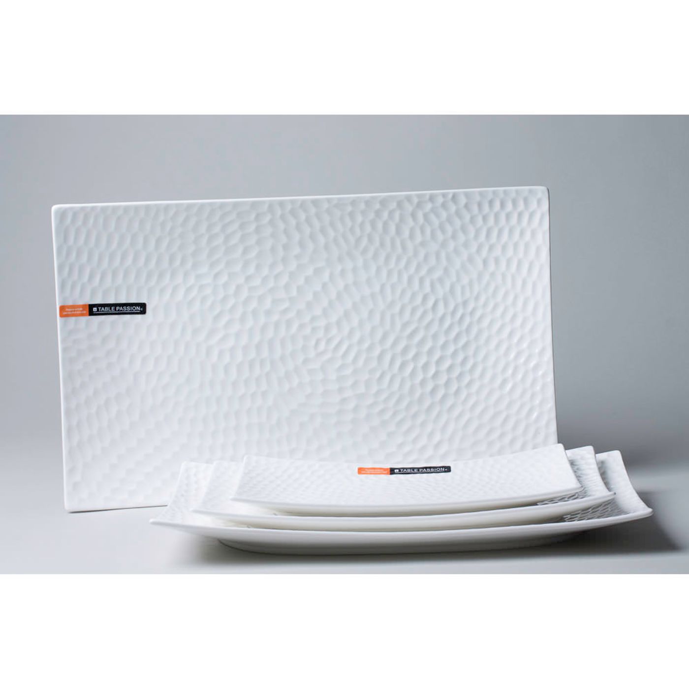 Plat rectangulaire DUNE 36 x 22 blanc