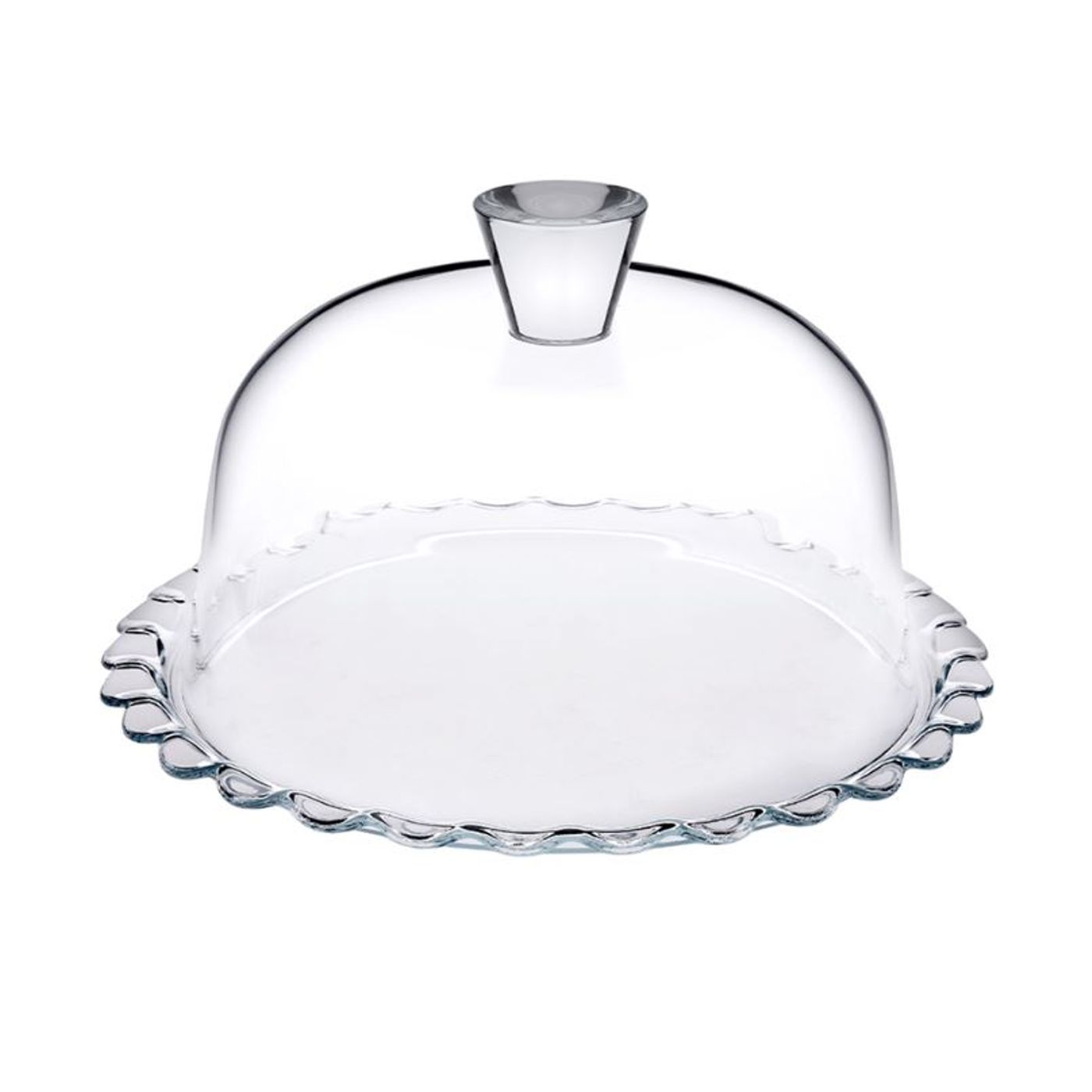 Plat à pâtisserie + cloche H 15 cm