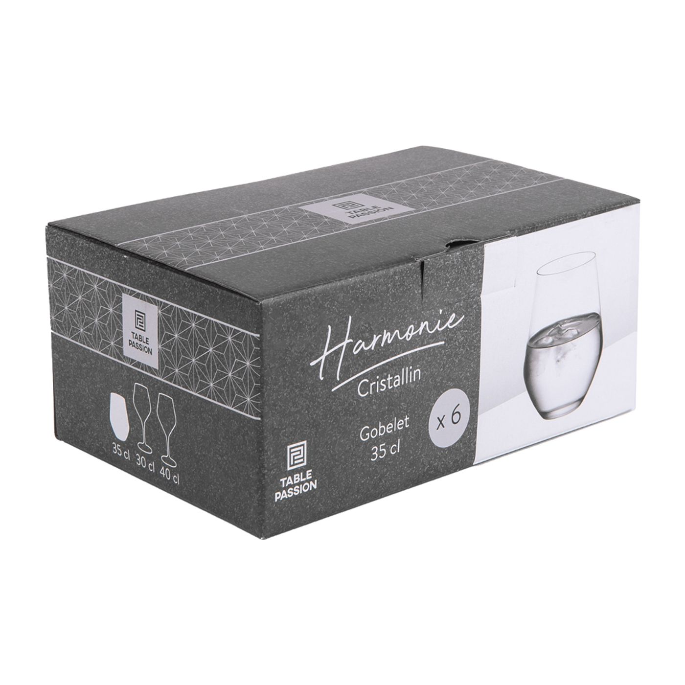 Boite de 6 gobelets Harmonie 35cl