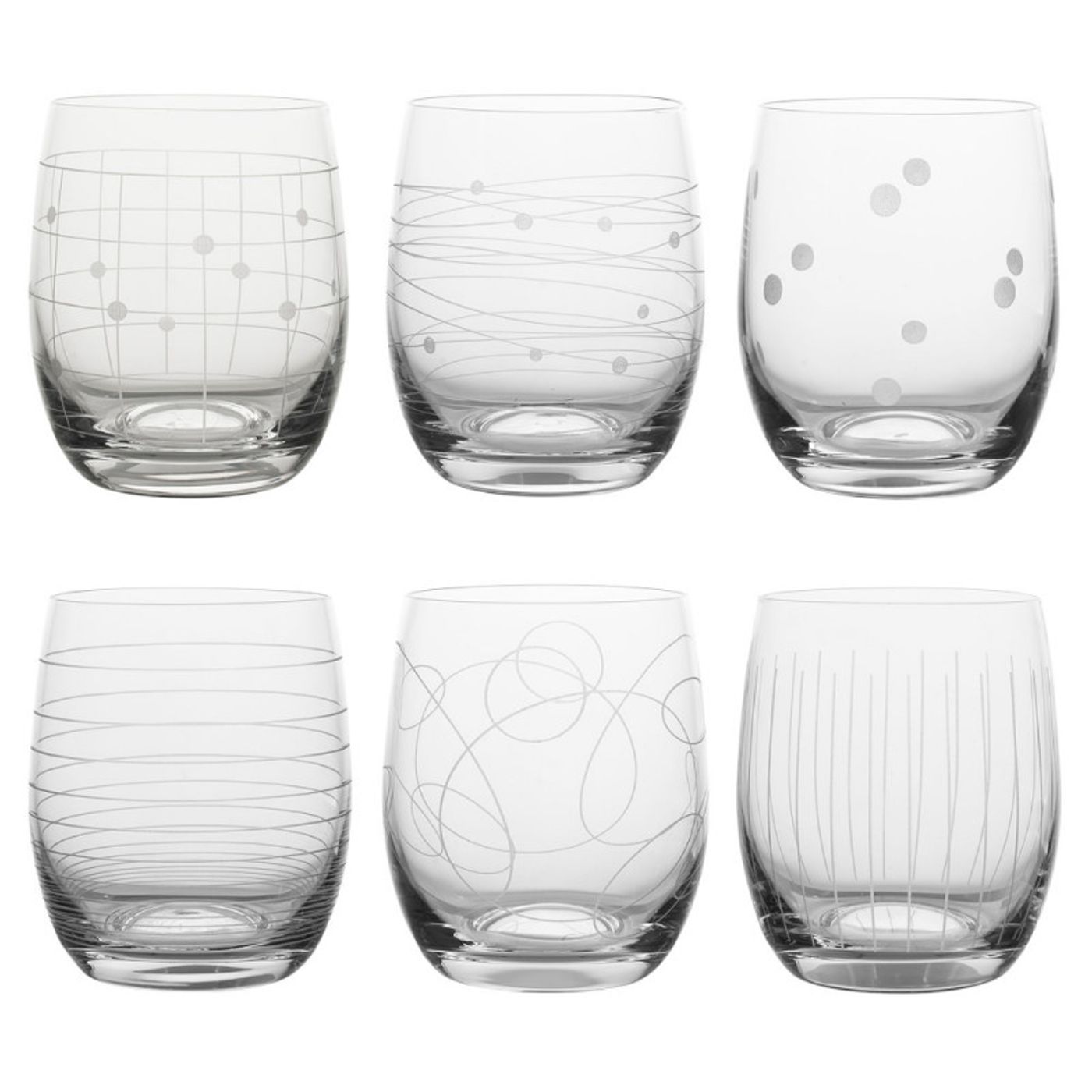 6 Verres graphik 30 cl