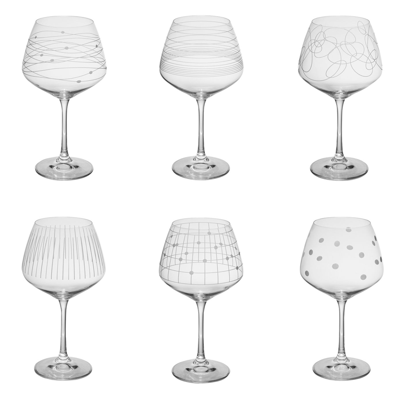 6 verres dégustation Graphik 58cl