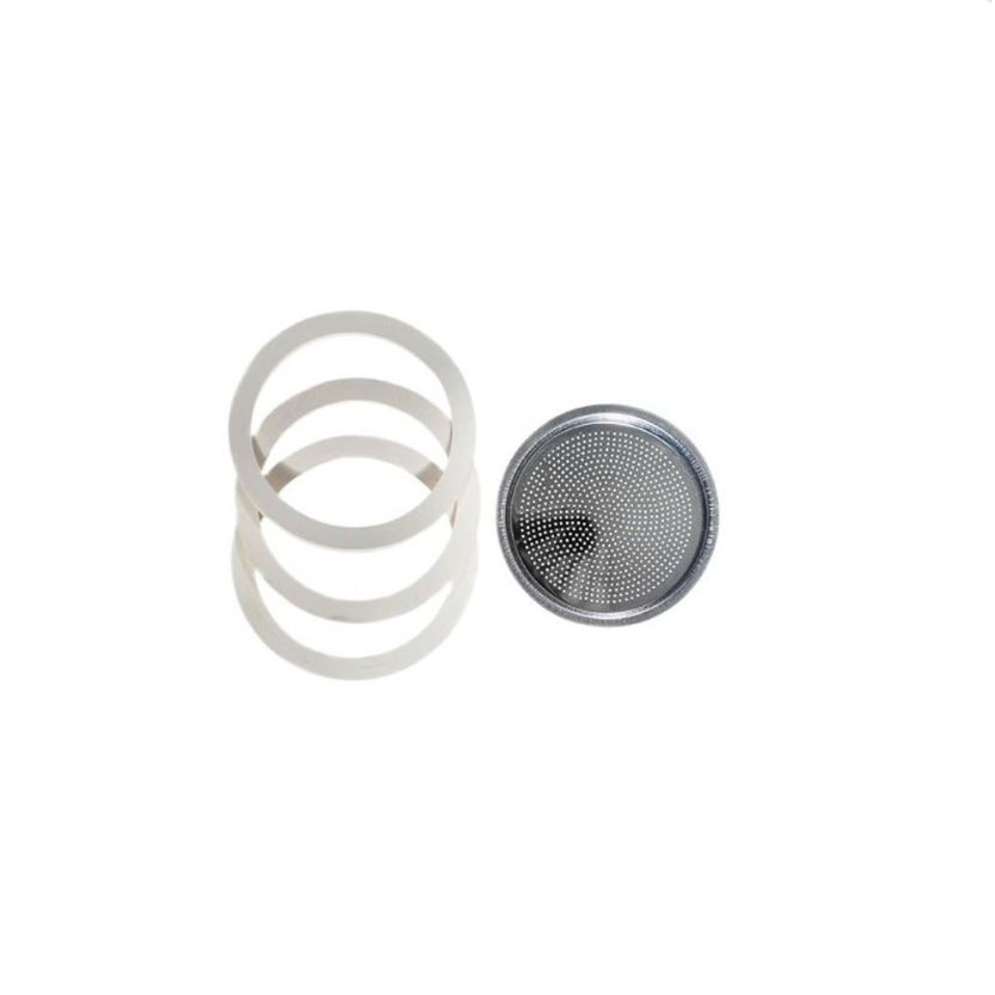 Set de 3 joints + filtre pour cafetière inox 6 Tasses