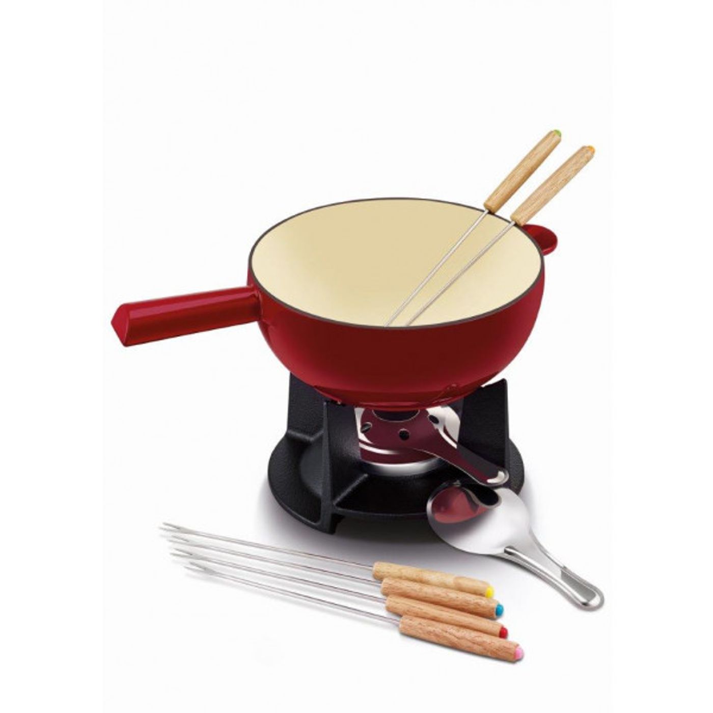 Service à fondue en fonte