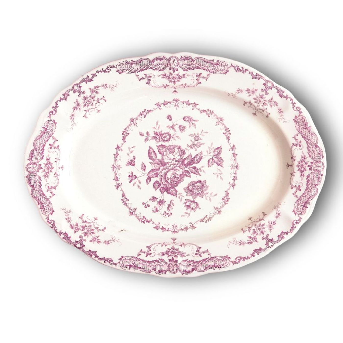 Plat ovale Rose 30,5 cm