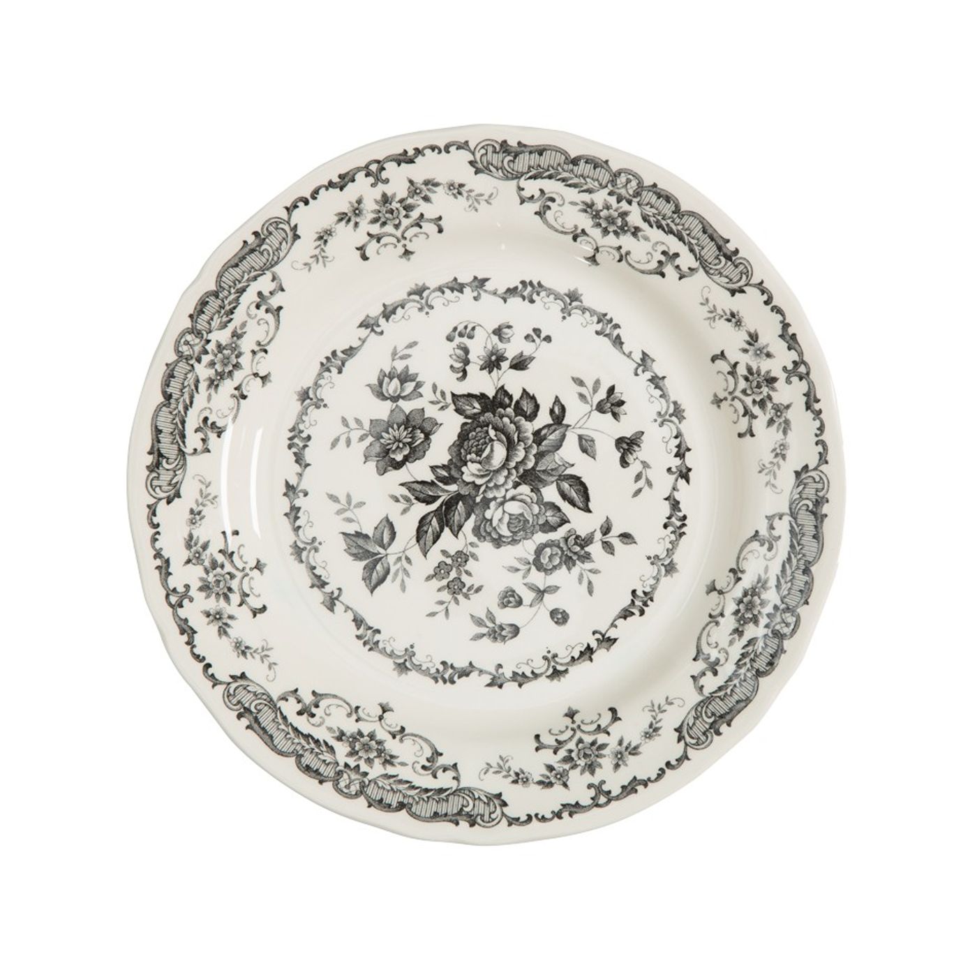 Assiette plate Rose Noir 26 cm