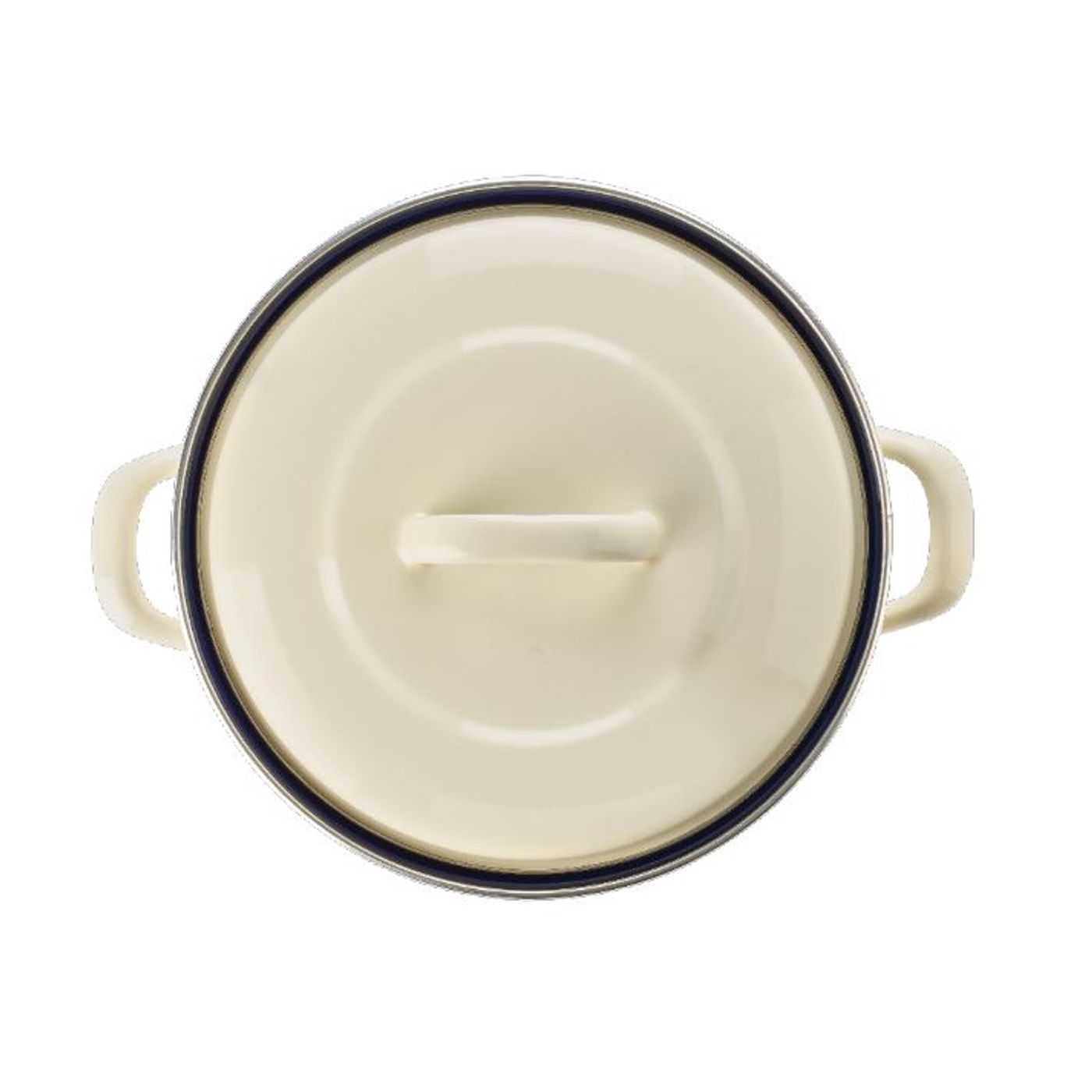 Faitout acier émaillé Indigo crème 24 cm