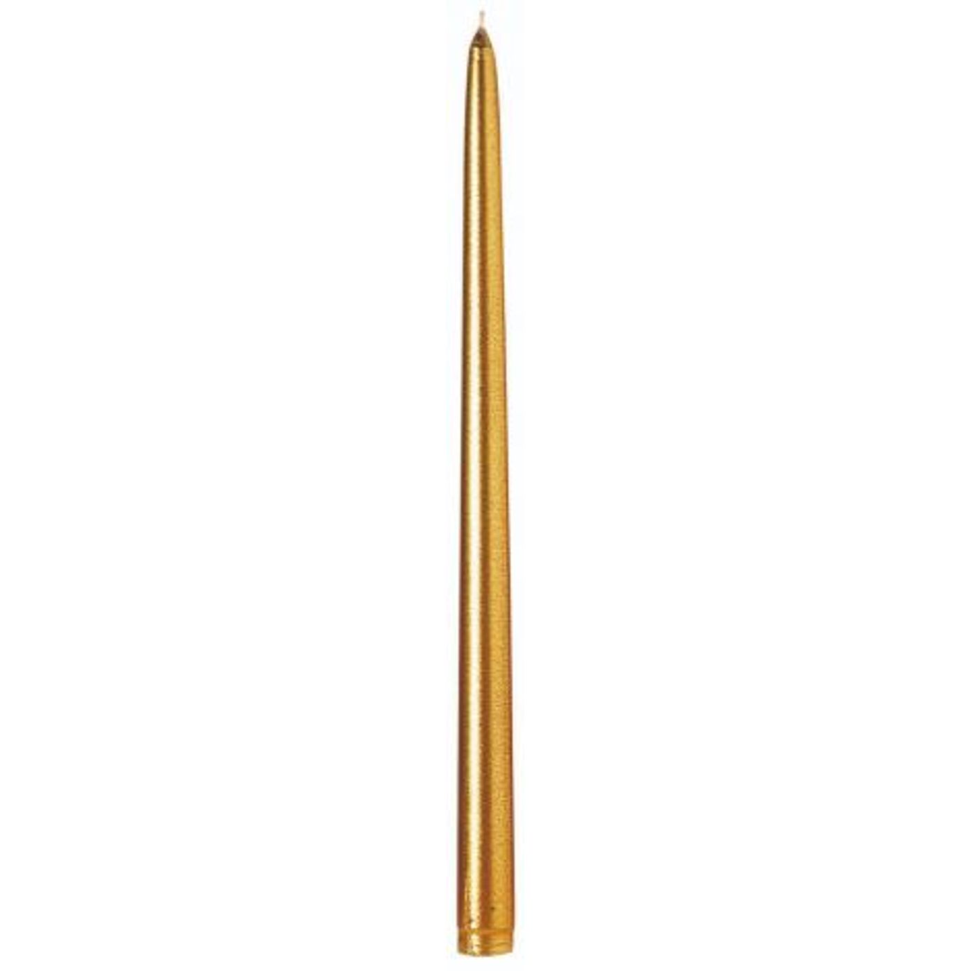 Bougie flambeau H. 29 cm or