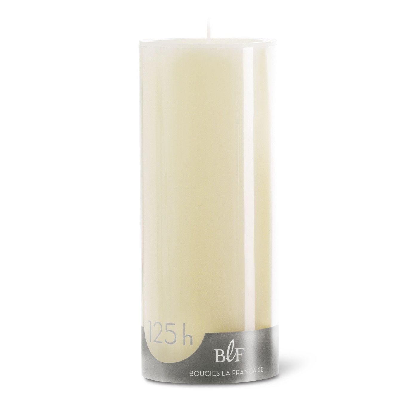 Bougie cylindrique H. 20 cm ivoire