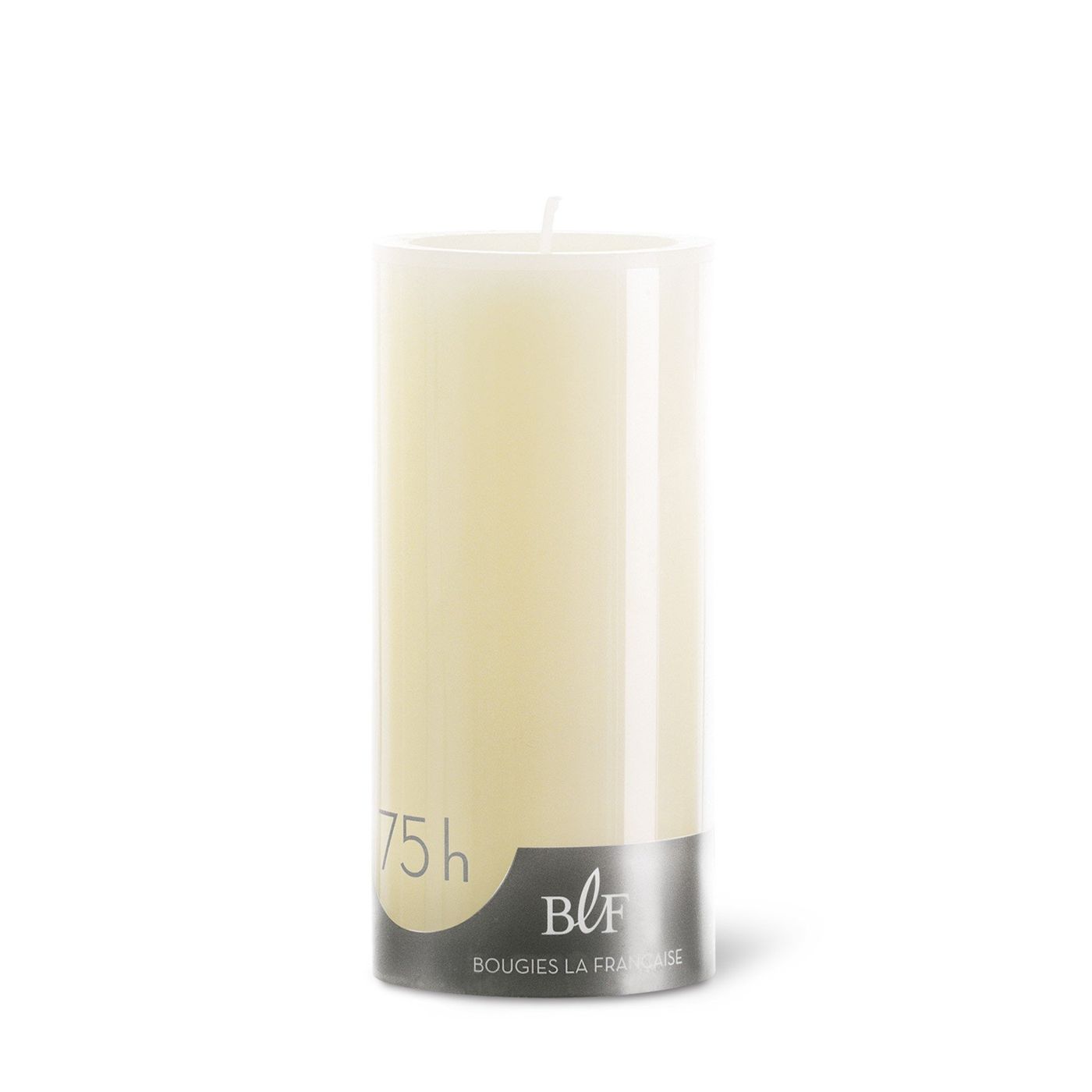 Bougie cylindrique H. 15 cm ivoire