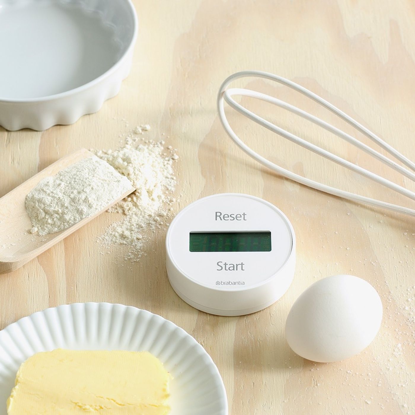Minuteur digital magnétique blanc