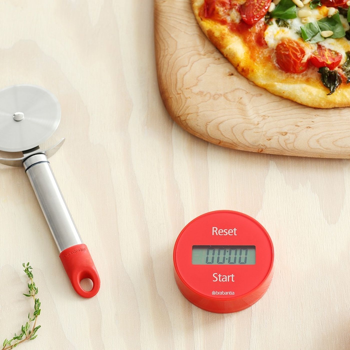 Minuteur digital magnétique rouge