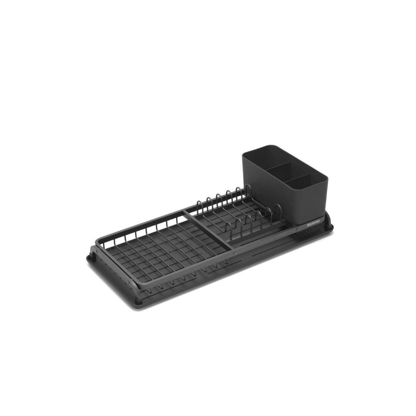 Egouttoir à vaisselle compact gris foncé