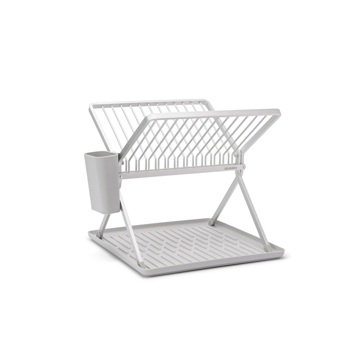 Egouttoir à vaisselle pliable 13 assiettes gris clair