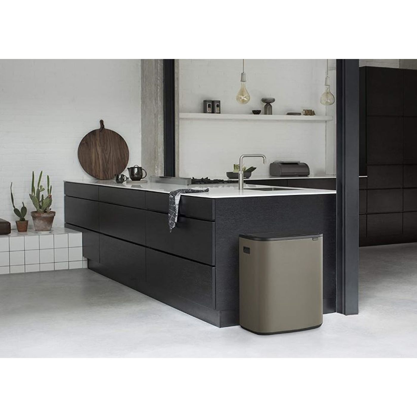 Poubelle Bo Touch Bin 2 x 30 L Platinium