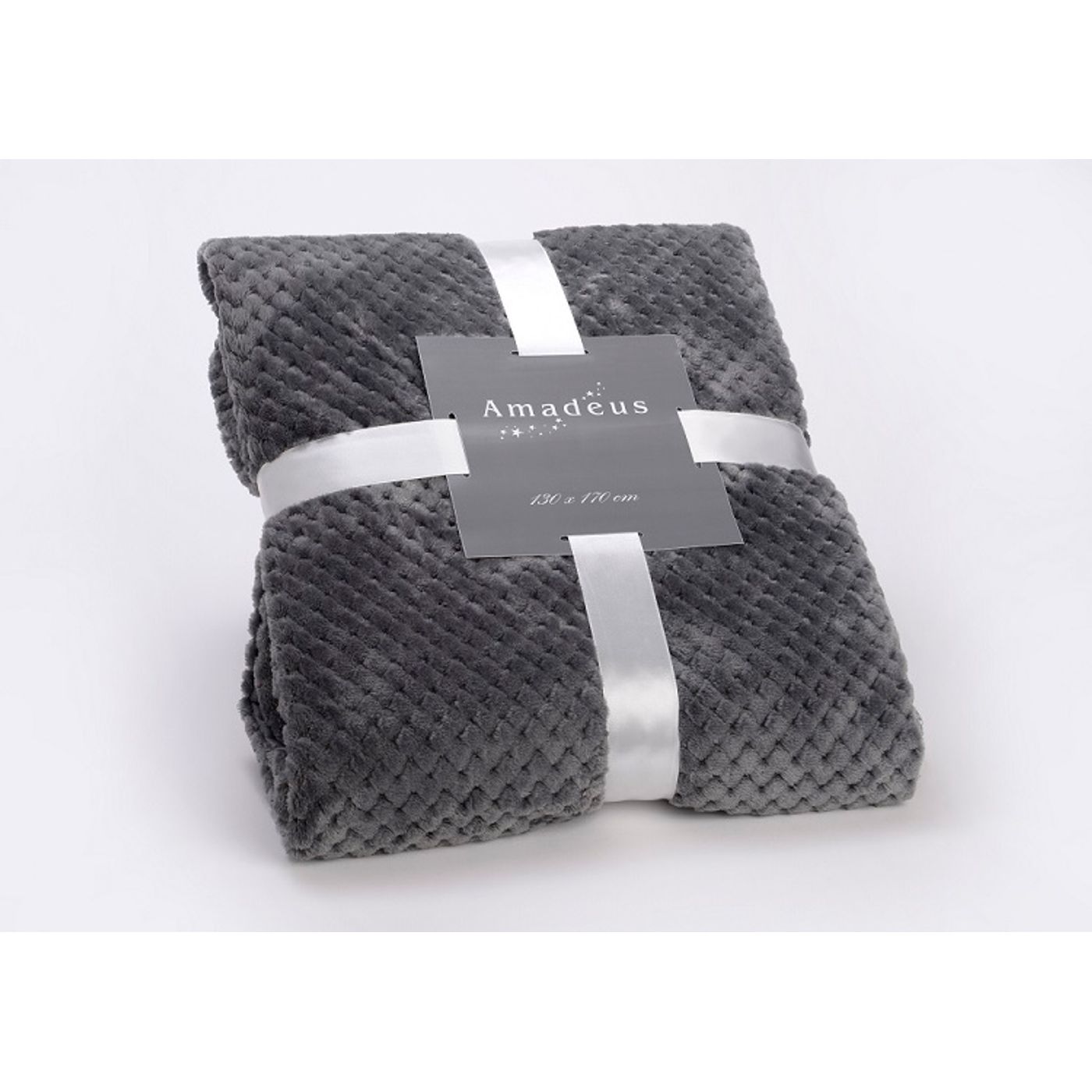 Plaid Damier anthracite 130 x 170cm