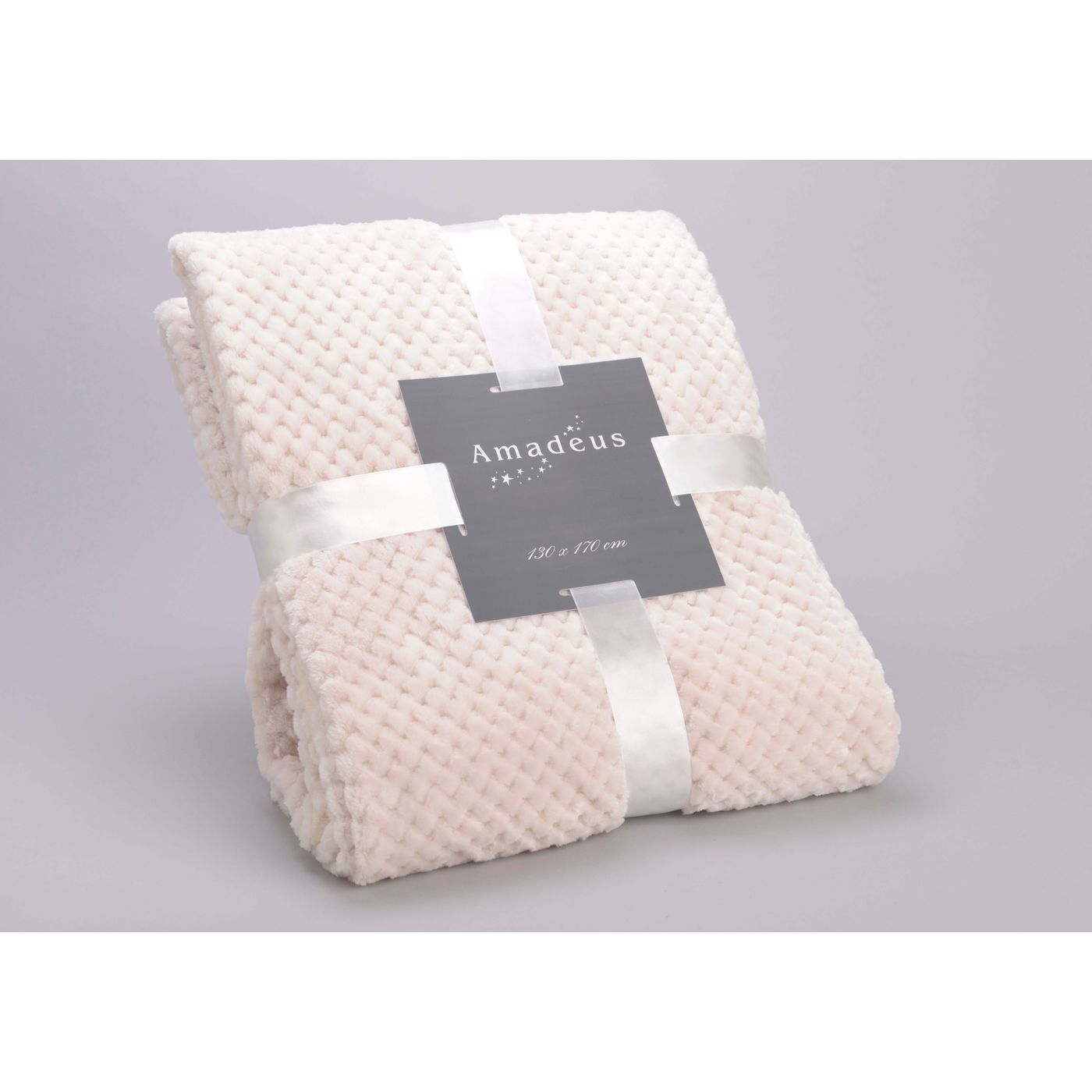 Plaid Damier crème 130 x 170cm