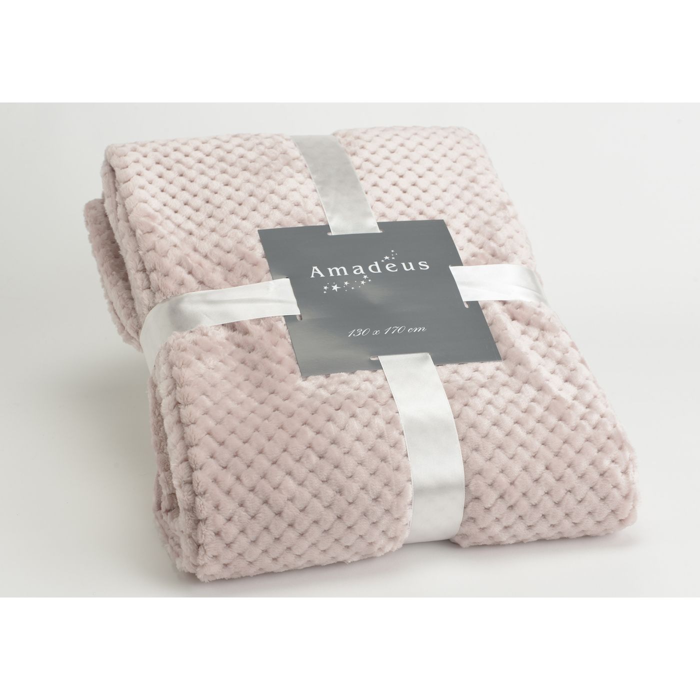 Couverture plaid vintage en laine Damier rose & vert - La Pyrénéenne