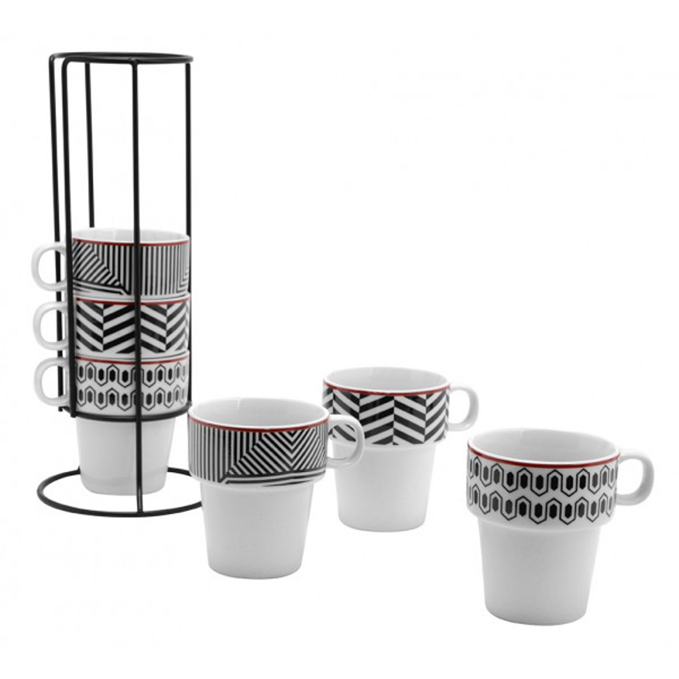 Tour 6 tasses à café 15CL GAME
