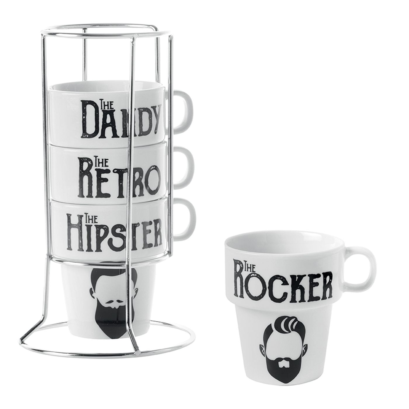 Tour 4 tasses à café HYPSTER