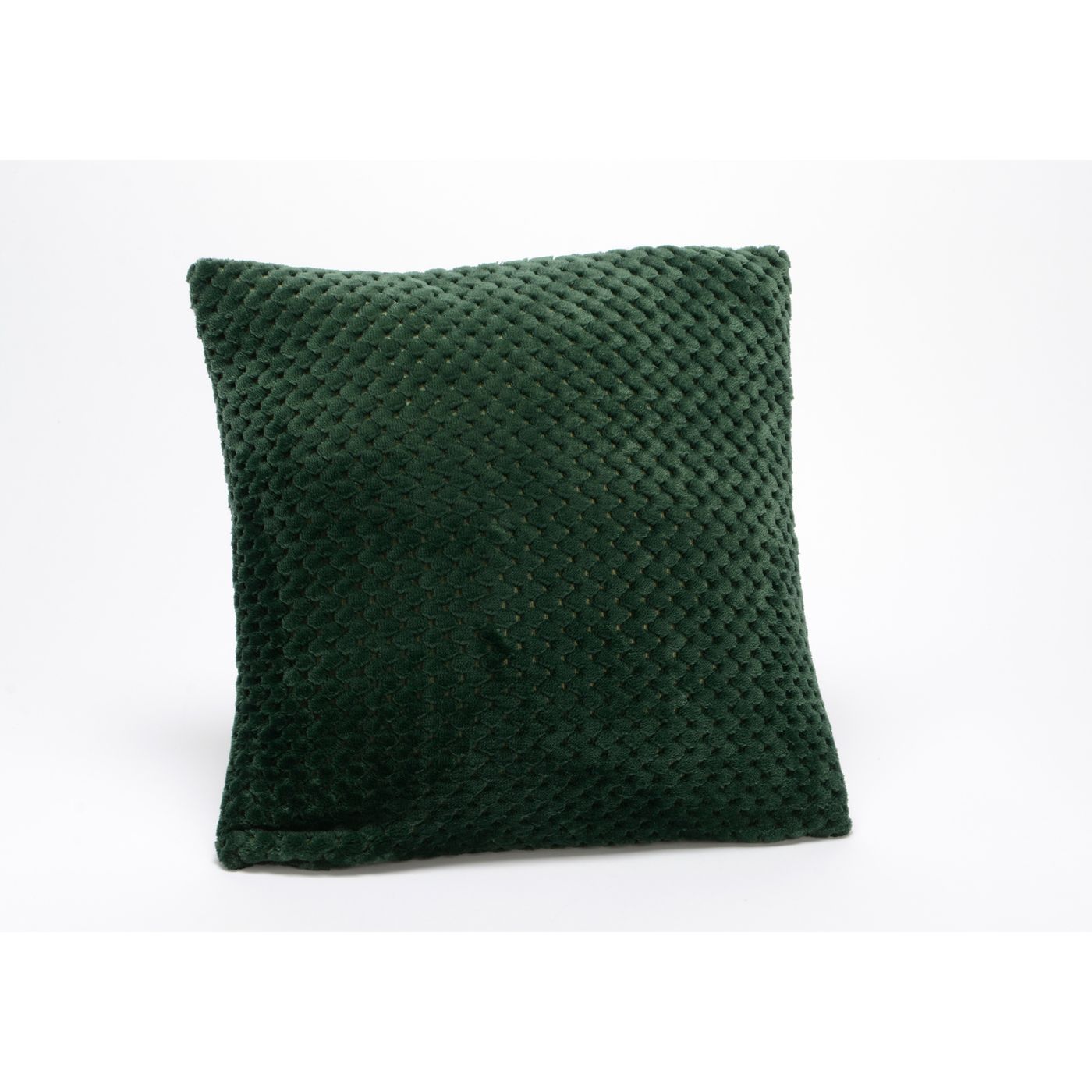 Coussin damier vert forêt