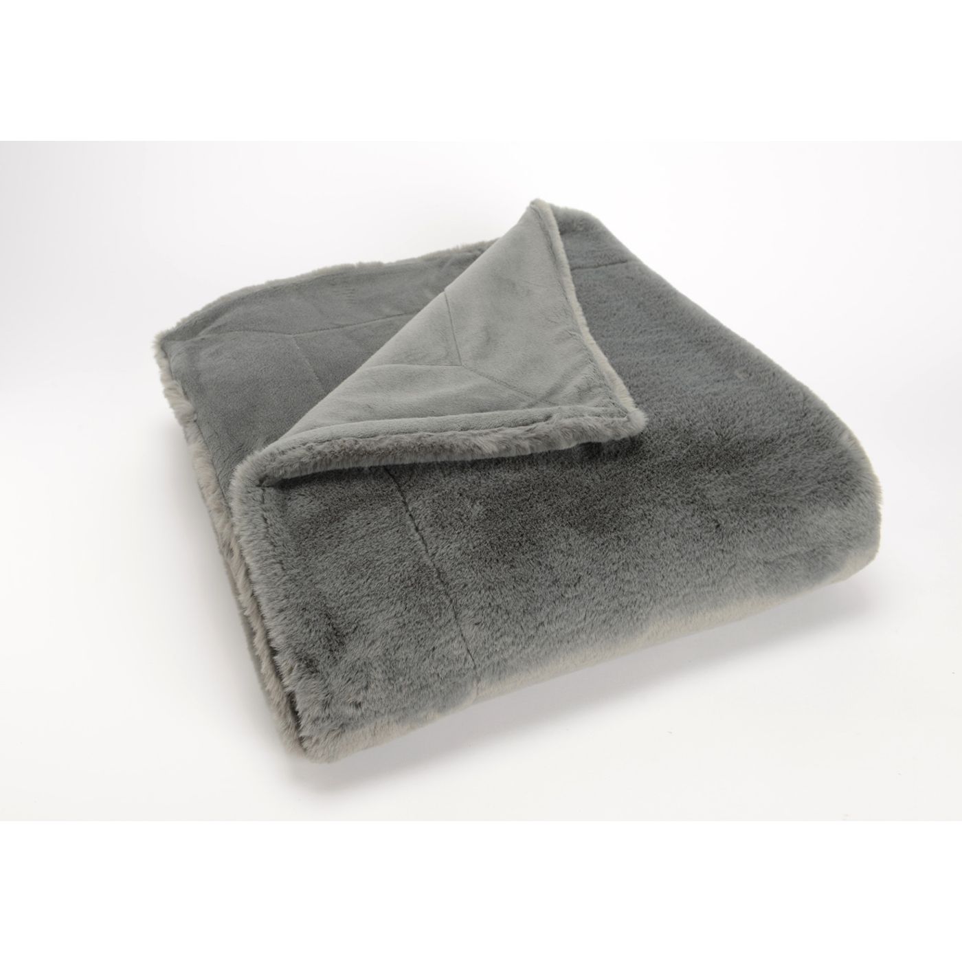PLAID LUXE GRIS ANTHRACITE 130x170cm