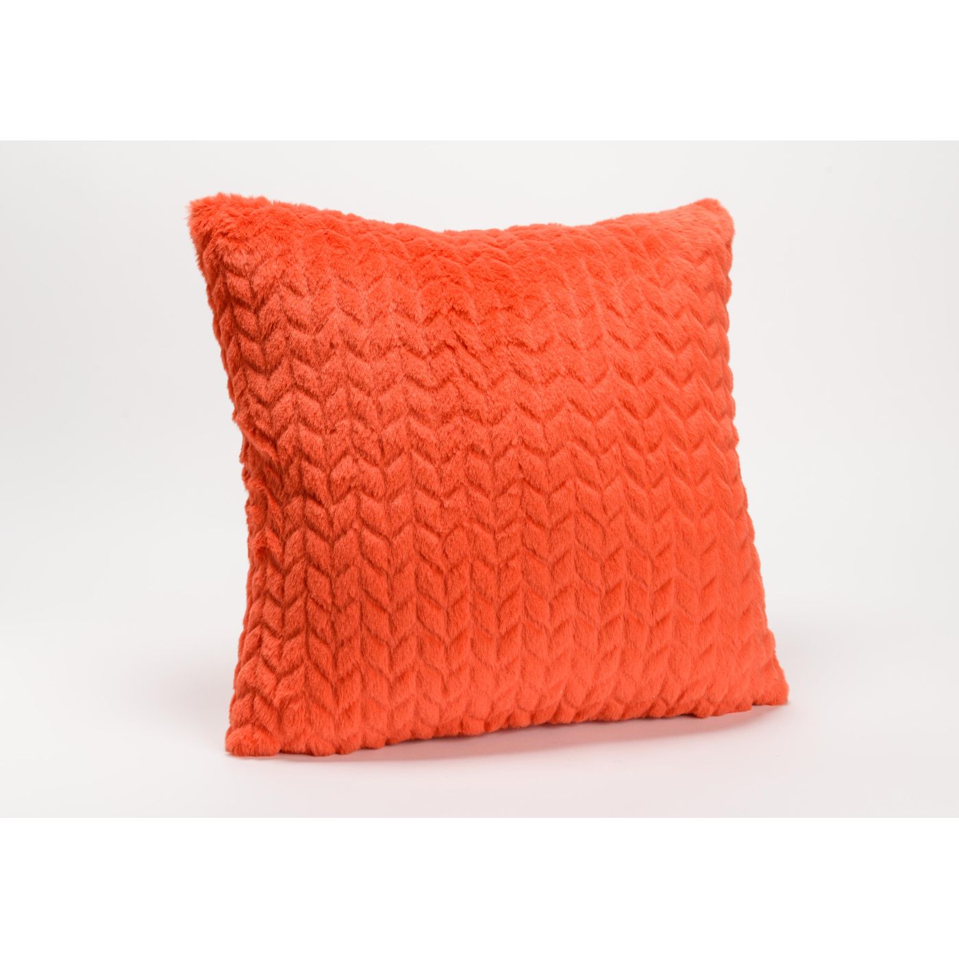 Coussin chevron corail