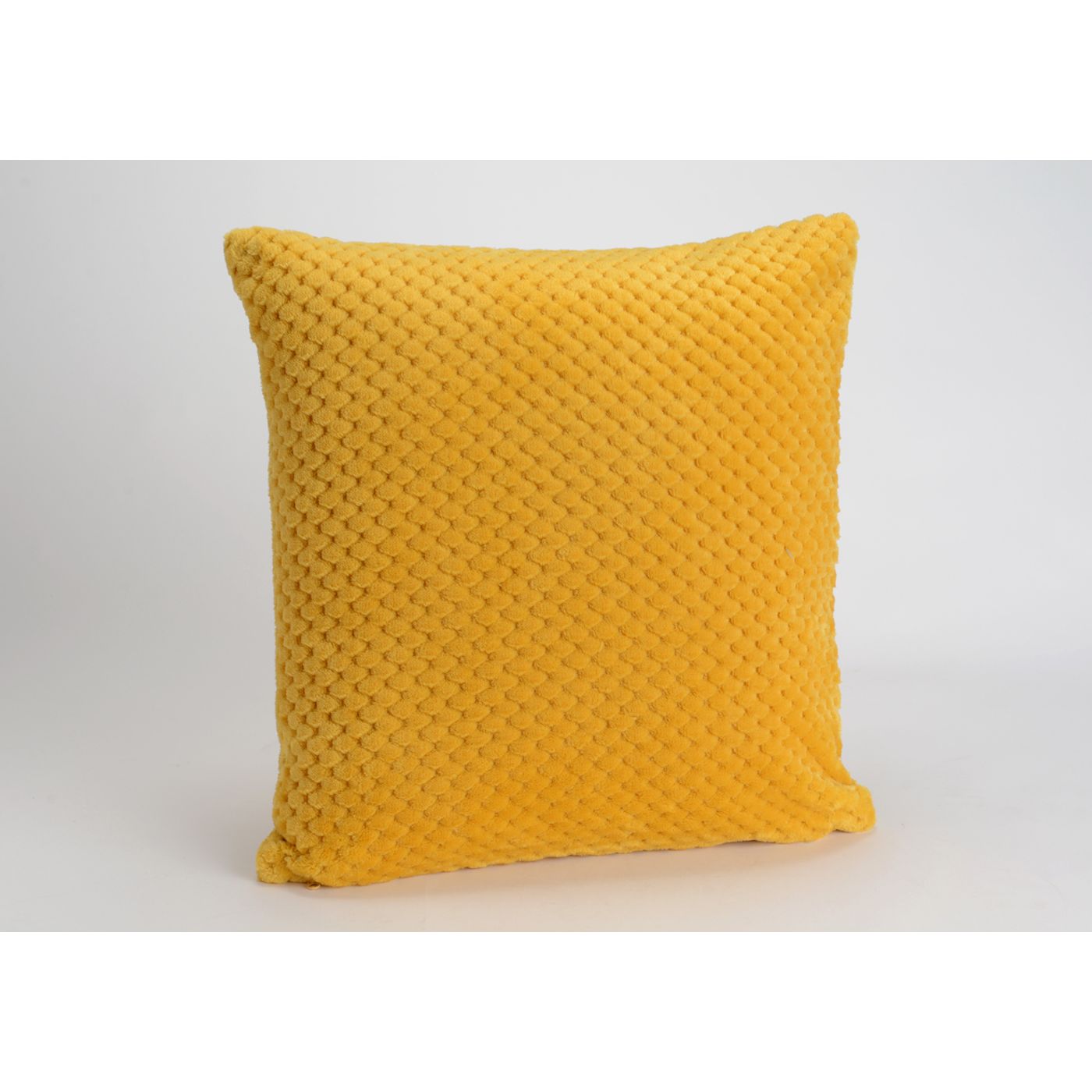 Coussin Damier moutarde