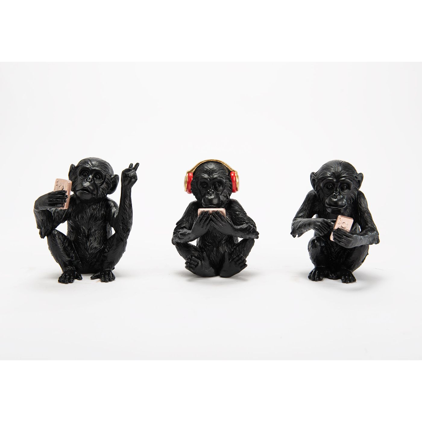 Set de 3 statues singes Geek