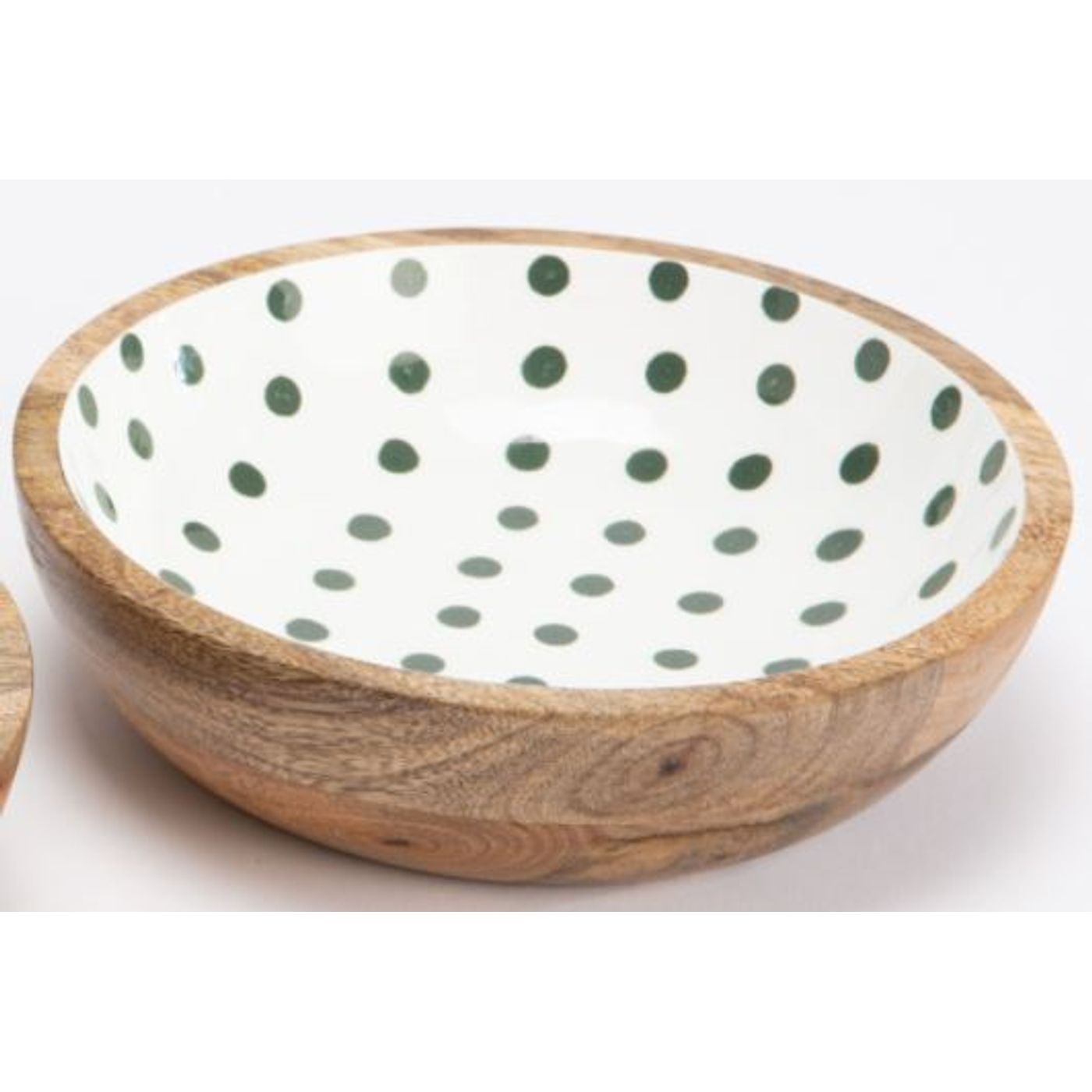 Coupelle Bois Eucalyptus Pois
