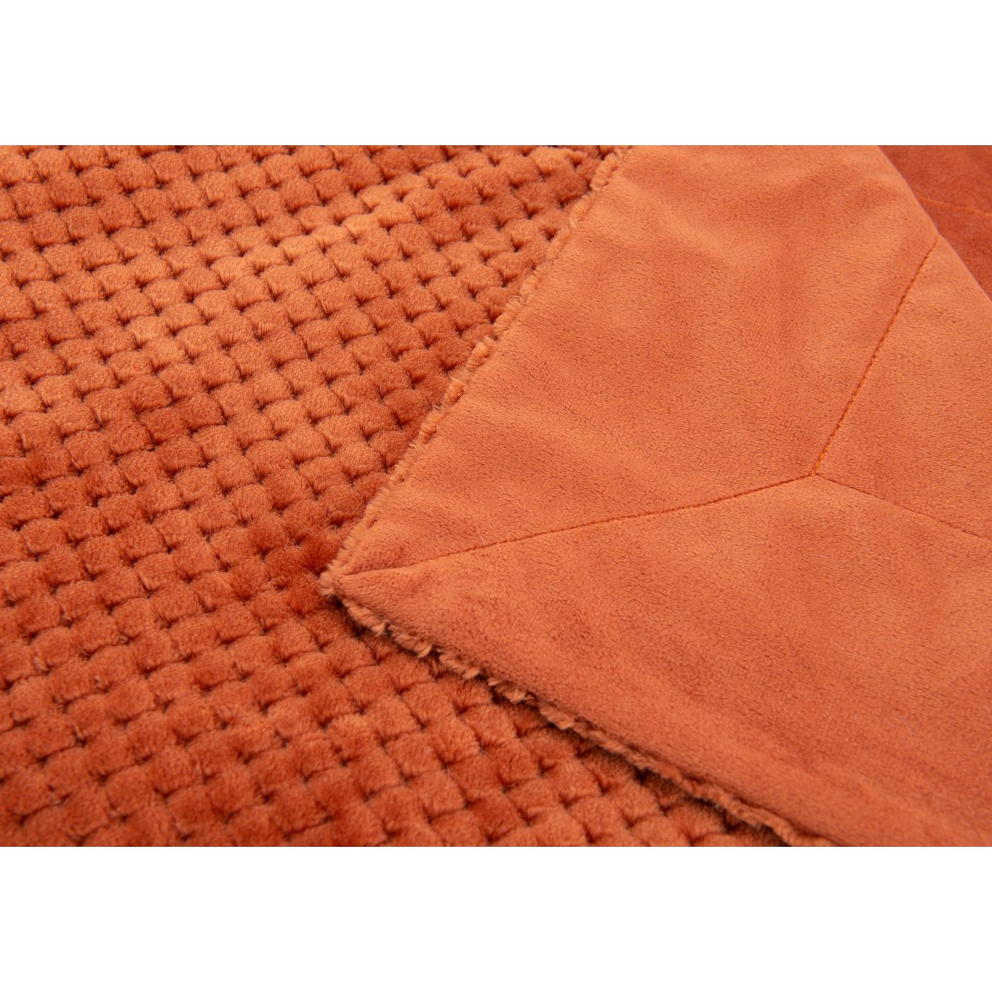 Plaid Damier terracotta 130 x 170cm