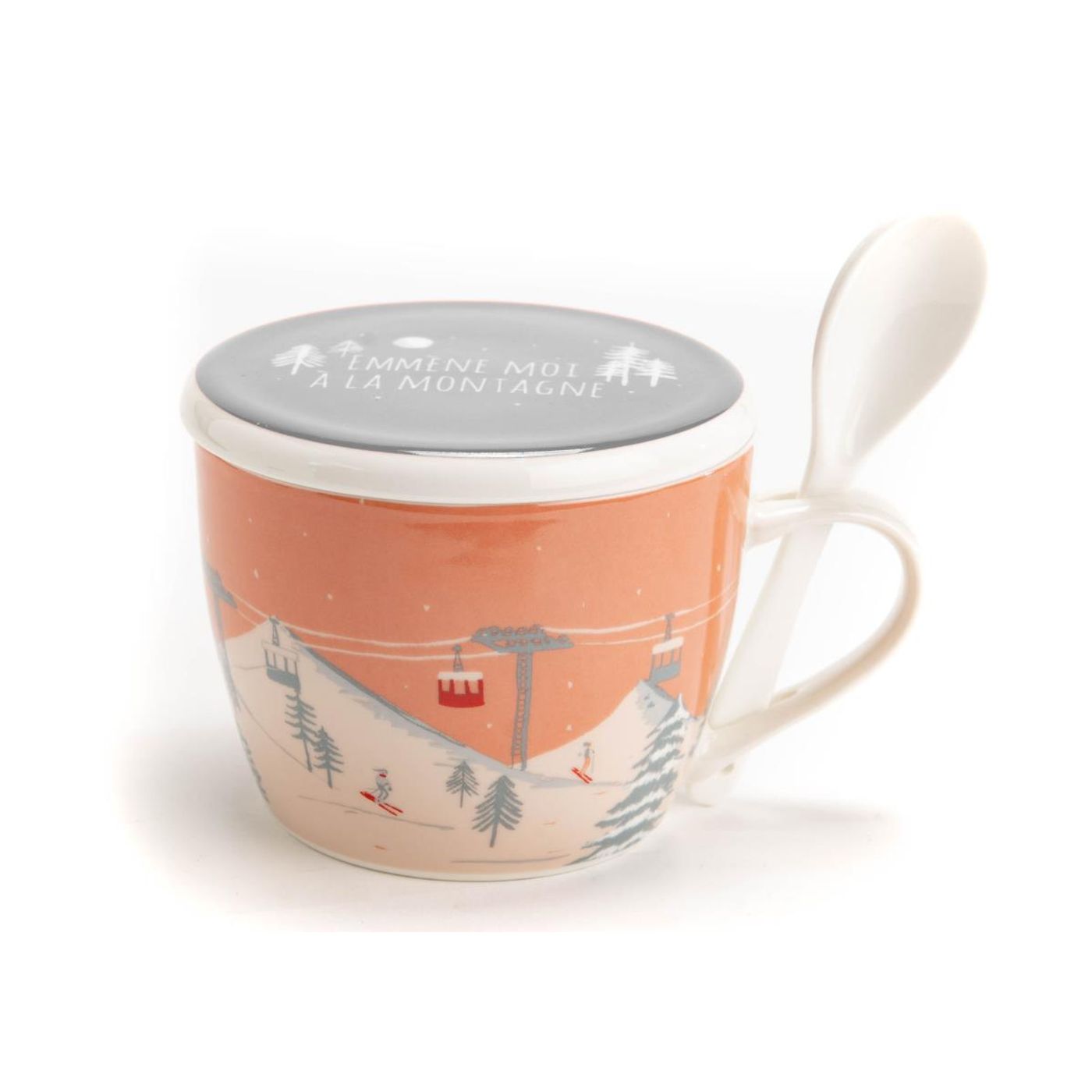 Bol à soupe + cuillère "à la montagne"