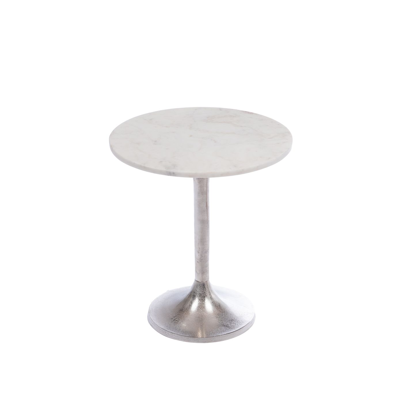Bout de canapé MM blanc chrome