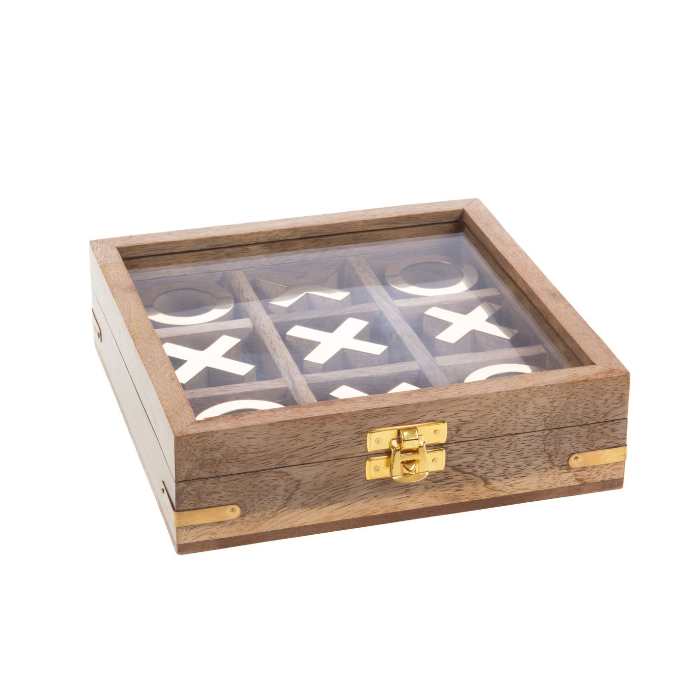 Boite Tic Tac Toe en bois clair
