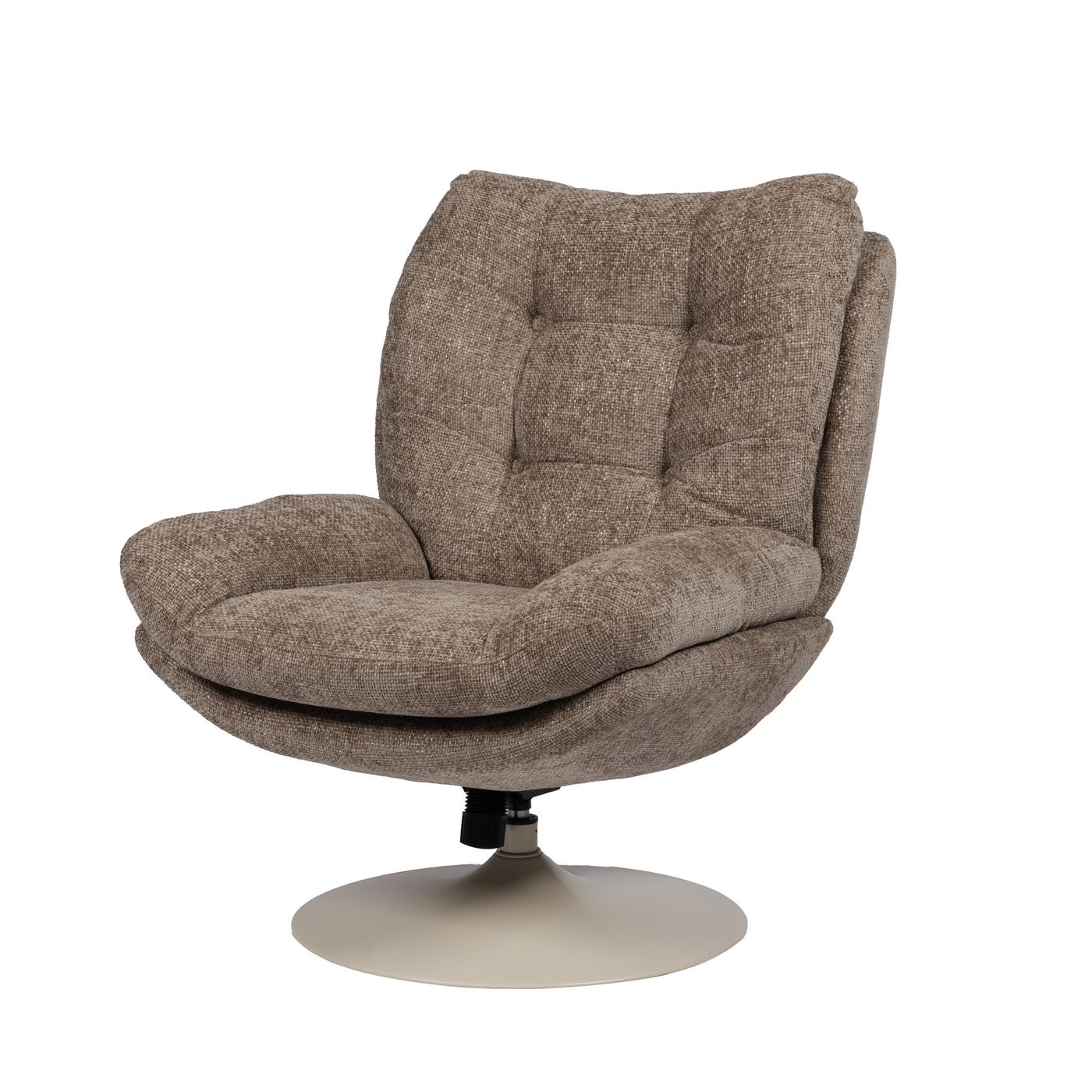 Fauteuil magnum – Taupe, pieds blancs