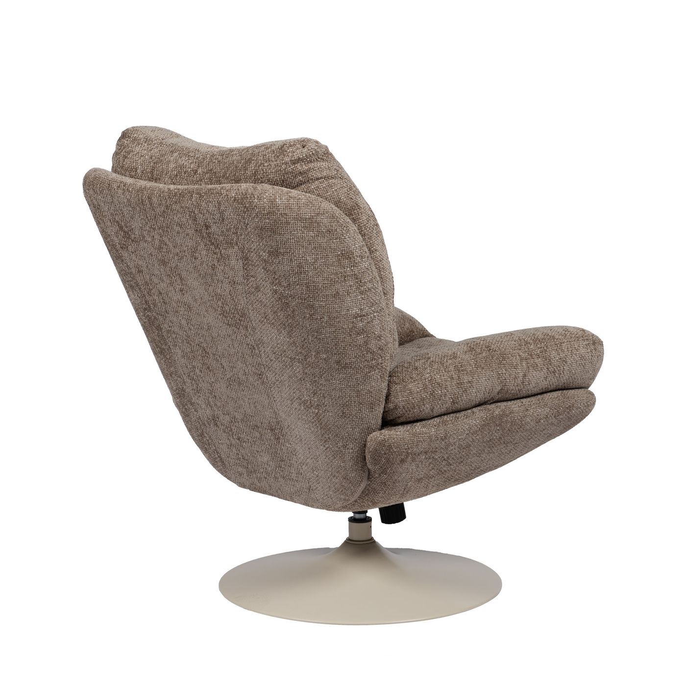 Fauteuil magnum – Taupe, pieds blancs