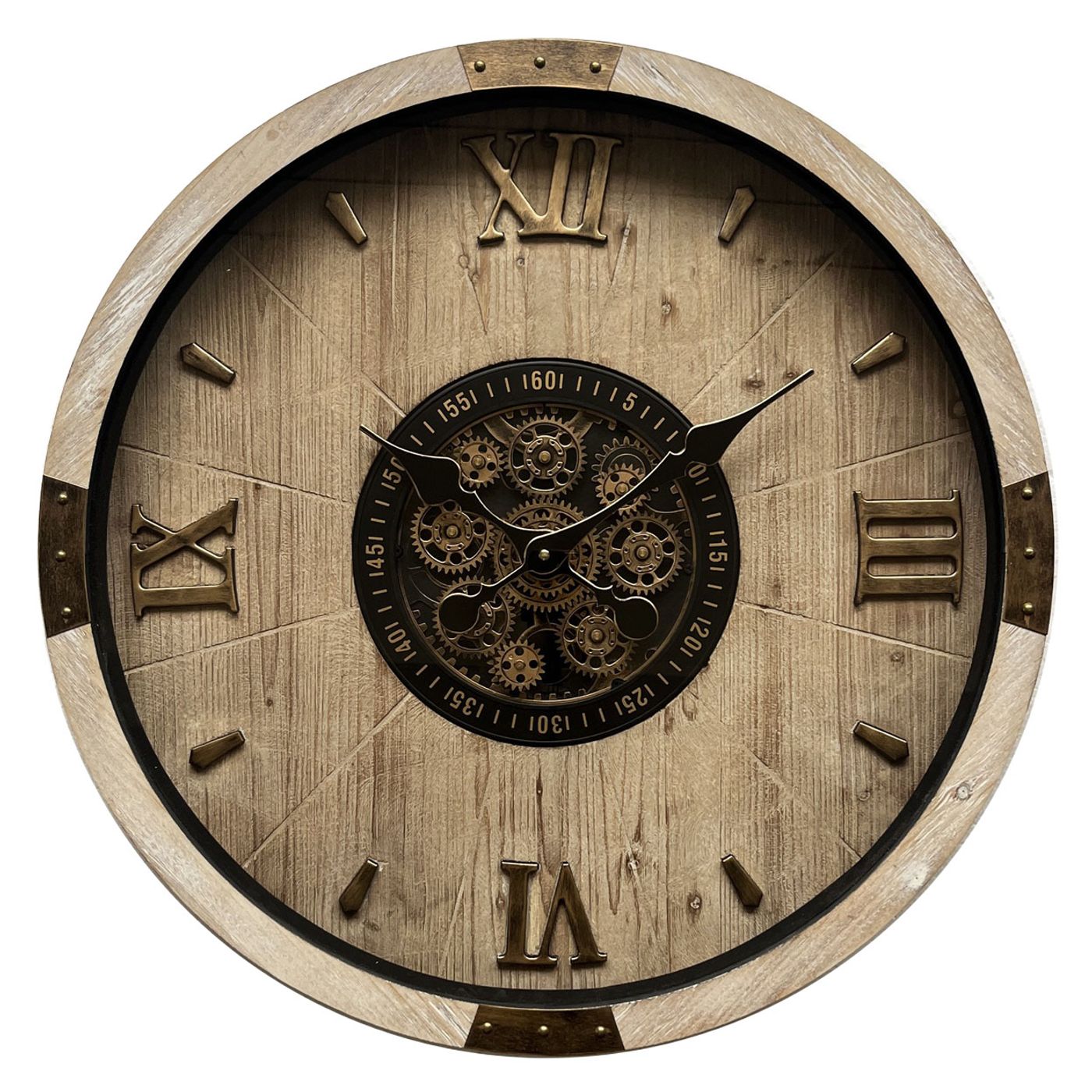Horloge à engrenages avec verre