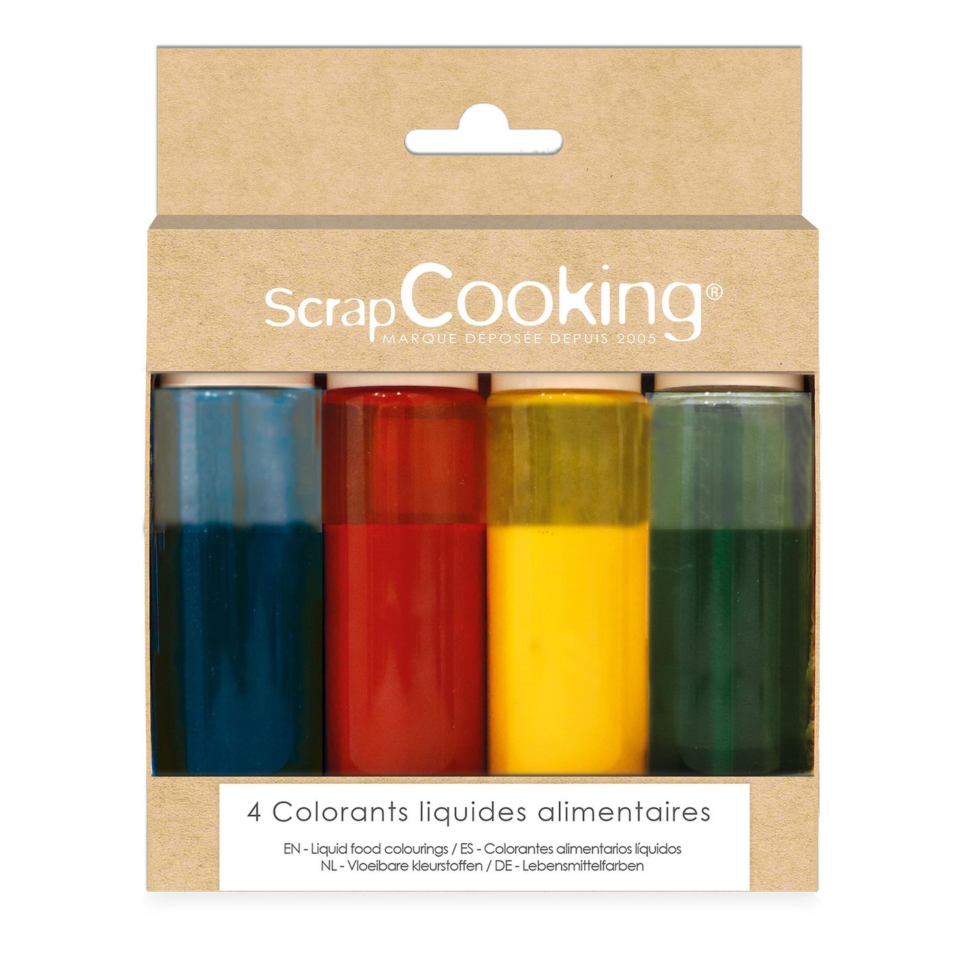 Kit 4 colorants liquides alimentaires