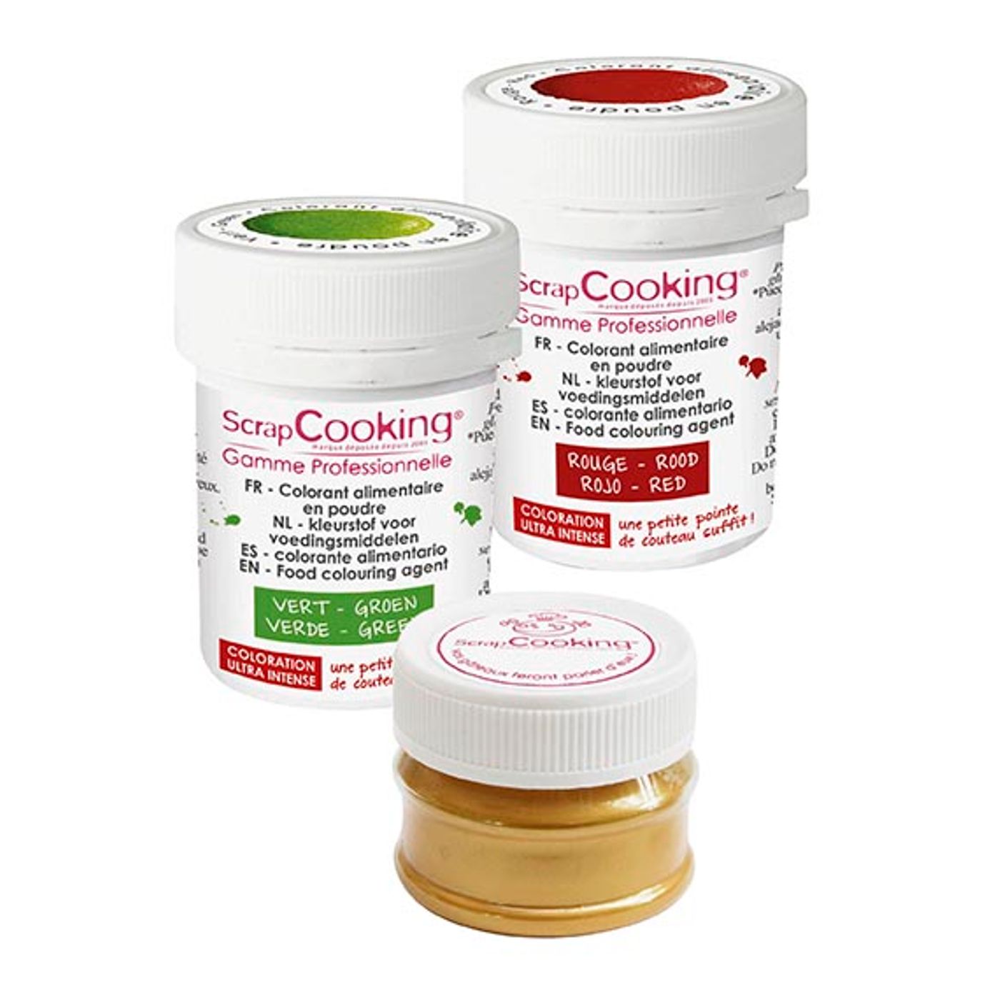 3 colorants alimentaires en poudre