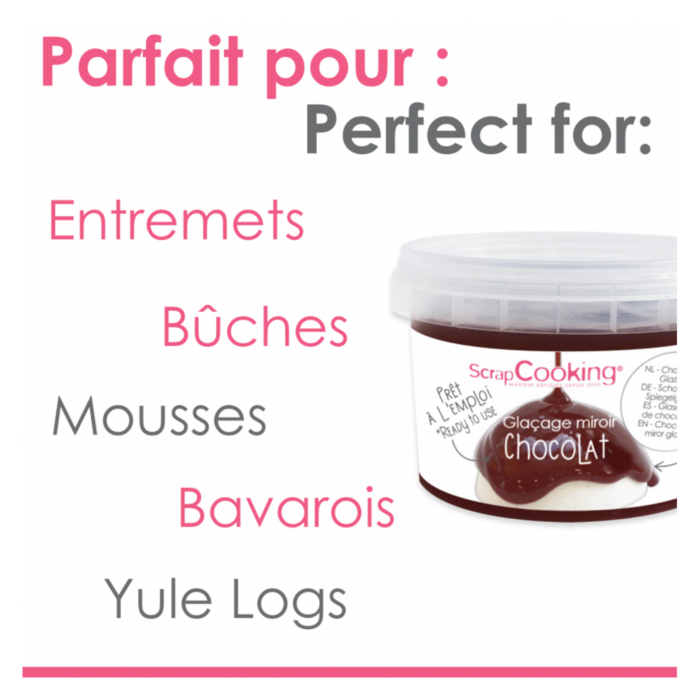 Glaçage miroir prêt à l'emploi Chocolat