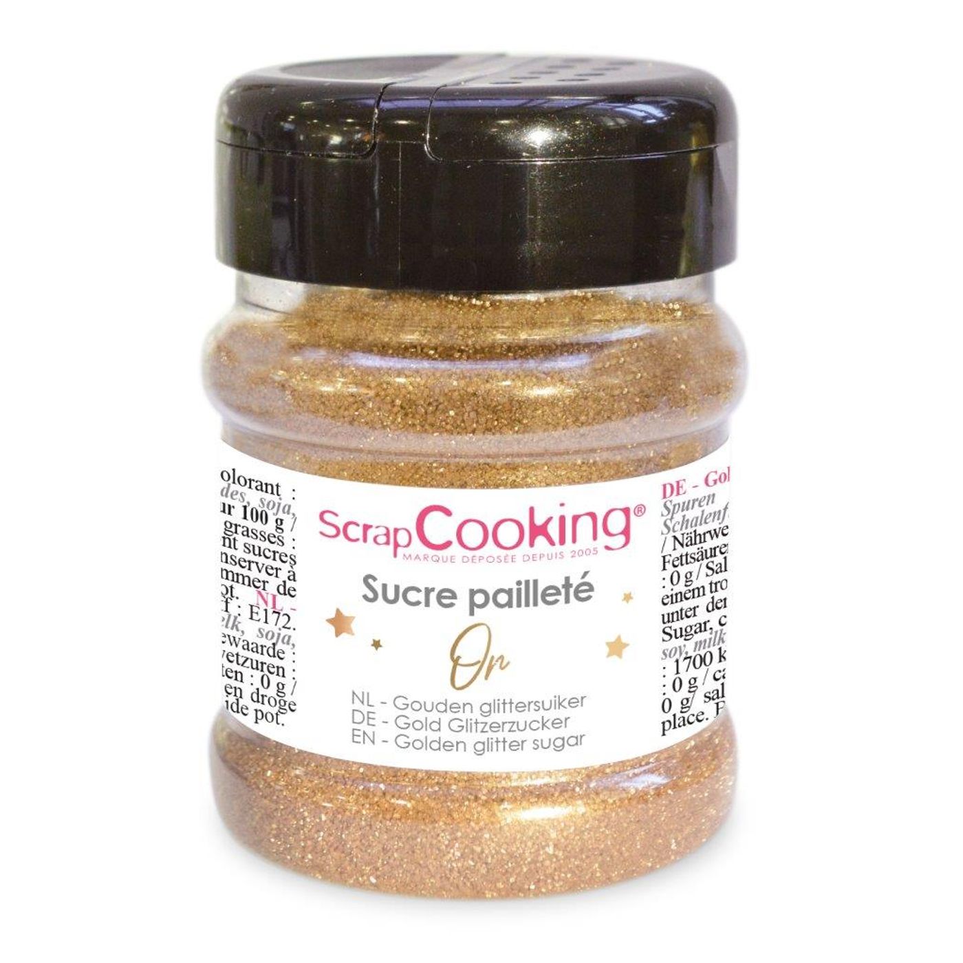 Sucre pailleté ScrapCooking - Doré - 160 g