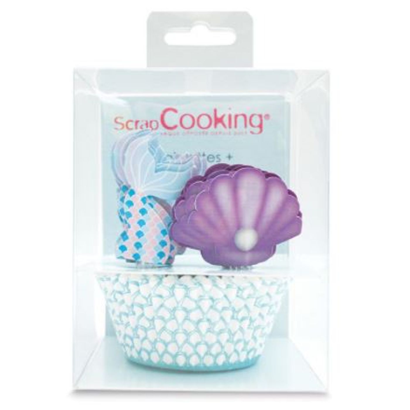 24 Caissettes + 24 Cake toppers "Sirène"